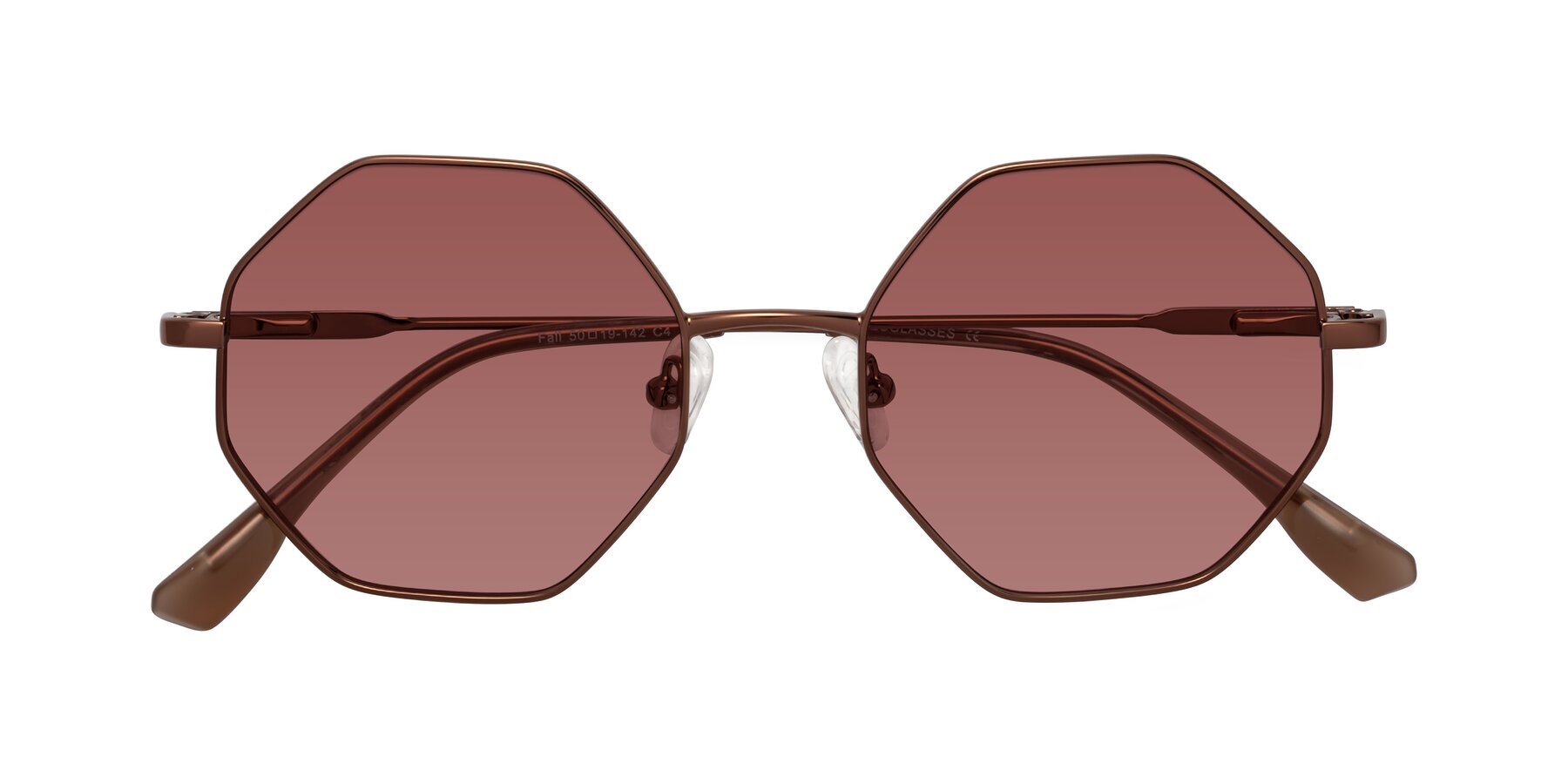 Folded Front of Fall in Bronze with Garnet Tinted Lenses