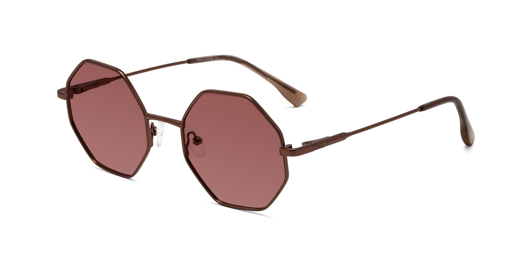 Angle of Fall in Bronze with Garnet Tinted Lenses