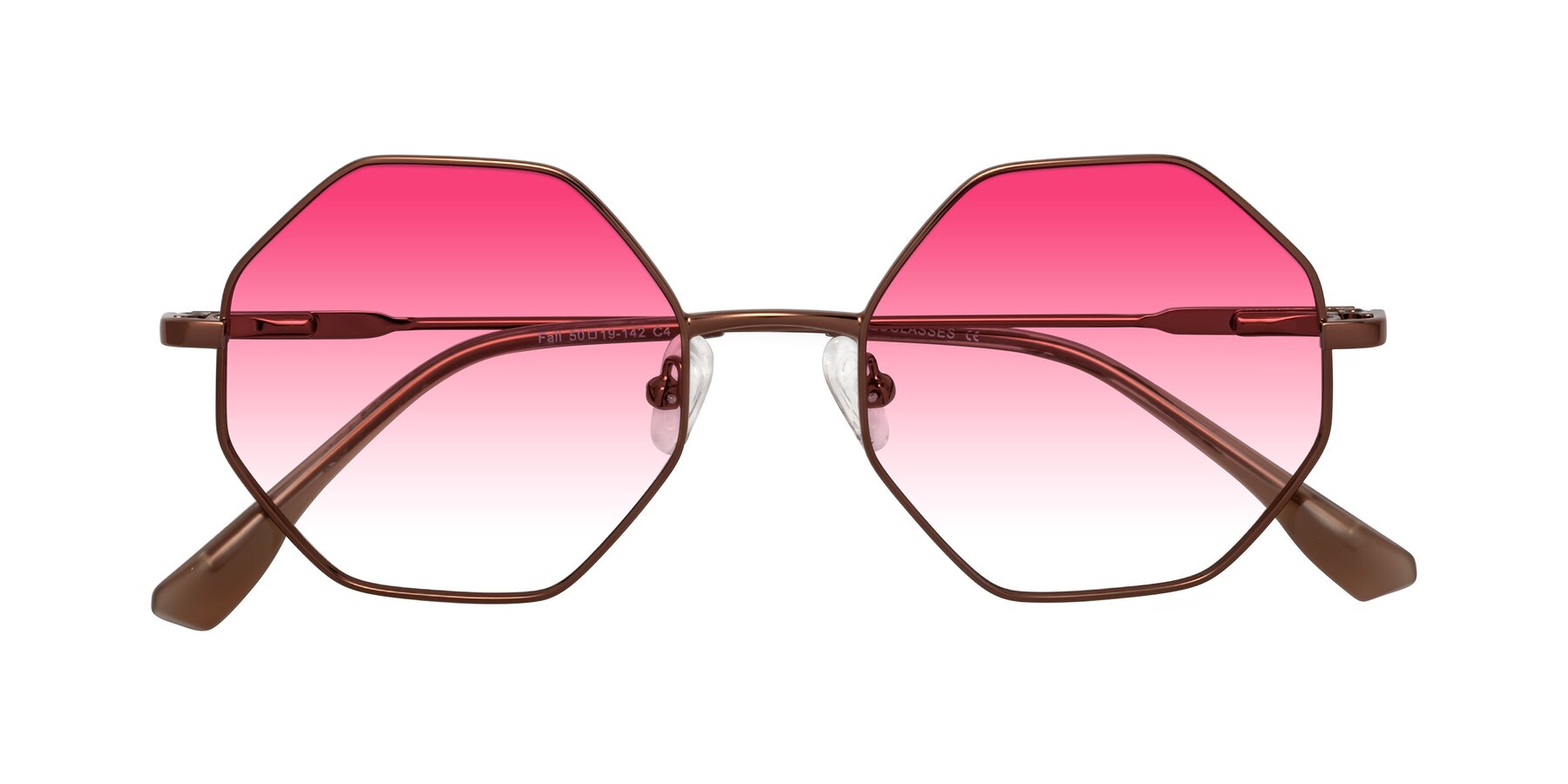 Folded Front of Fall in Bronze with Pink Gradient Lenses