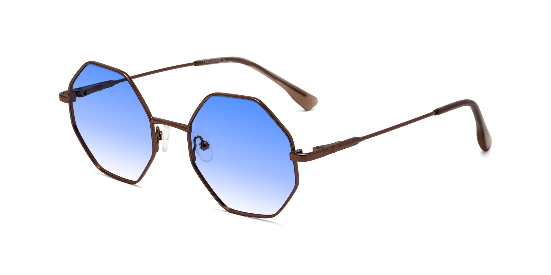 Angle of Fall in Bronze with Blue Gradient Lenses