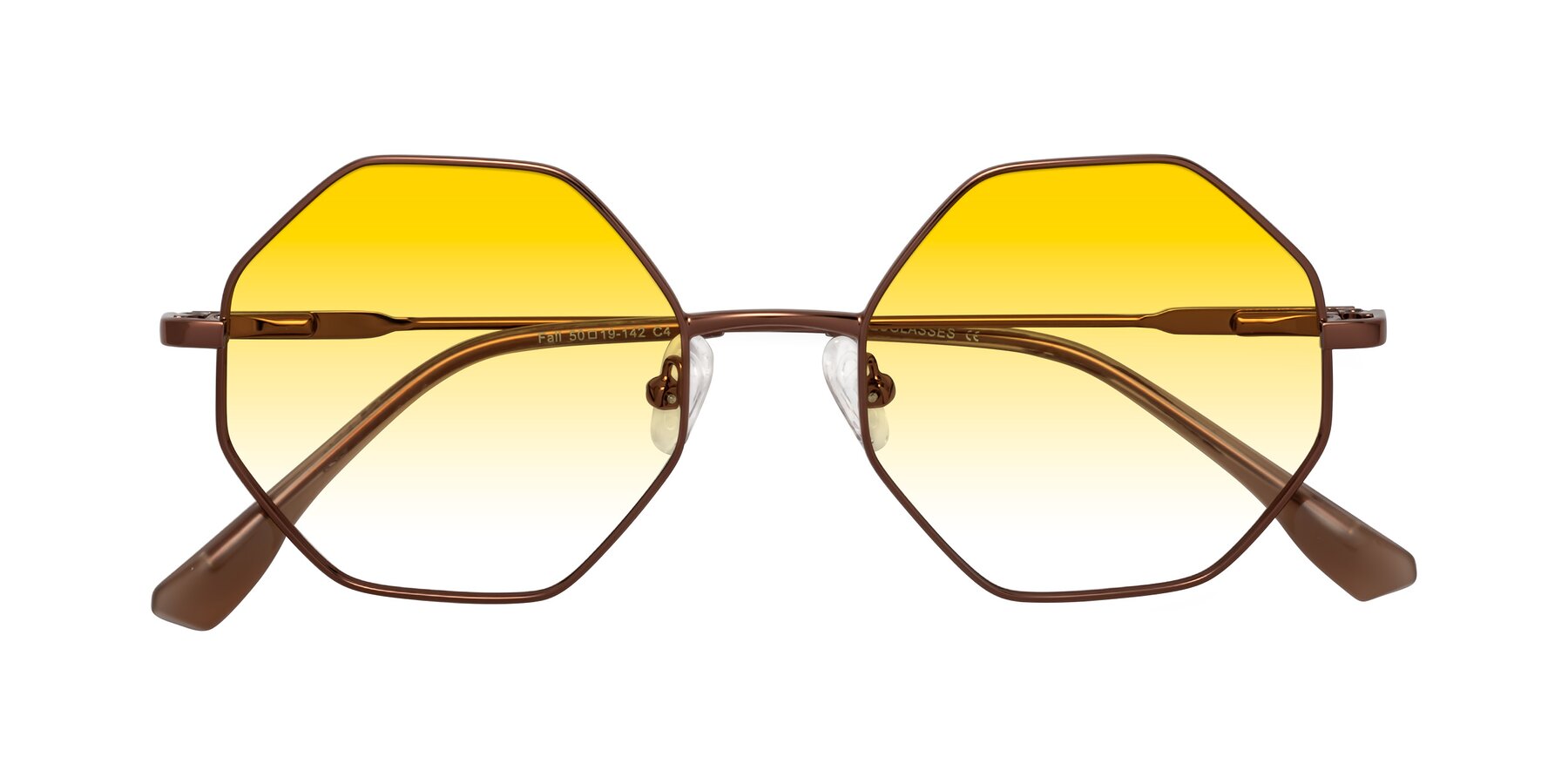 Folded Front of Fall in Bronze with Yellow Gradient Lenses