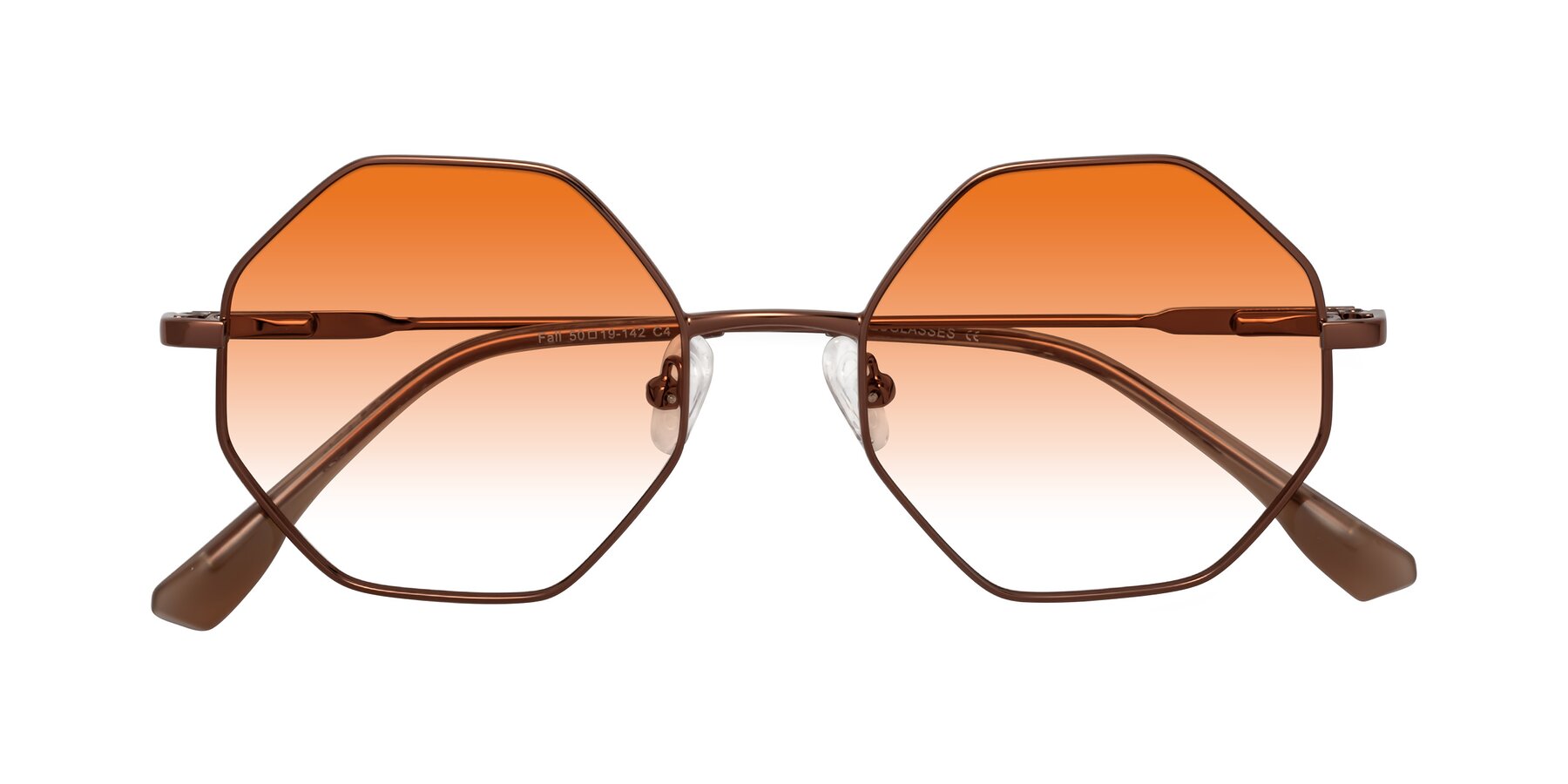 Folded Front of Fall in Bronze with Orange Gradient Lenses