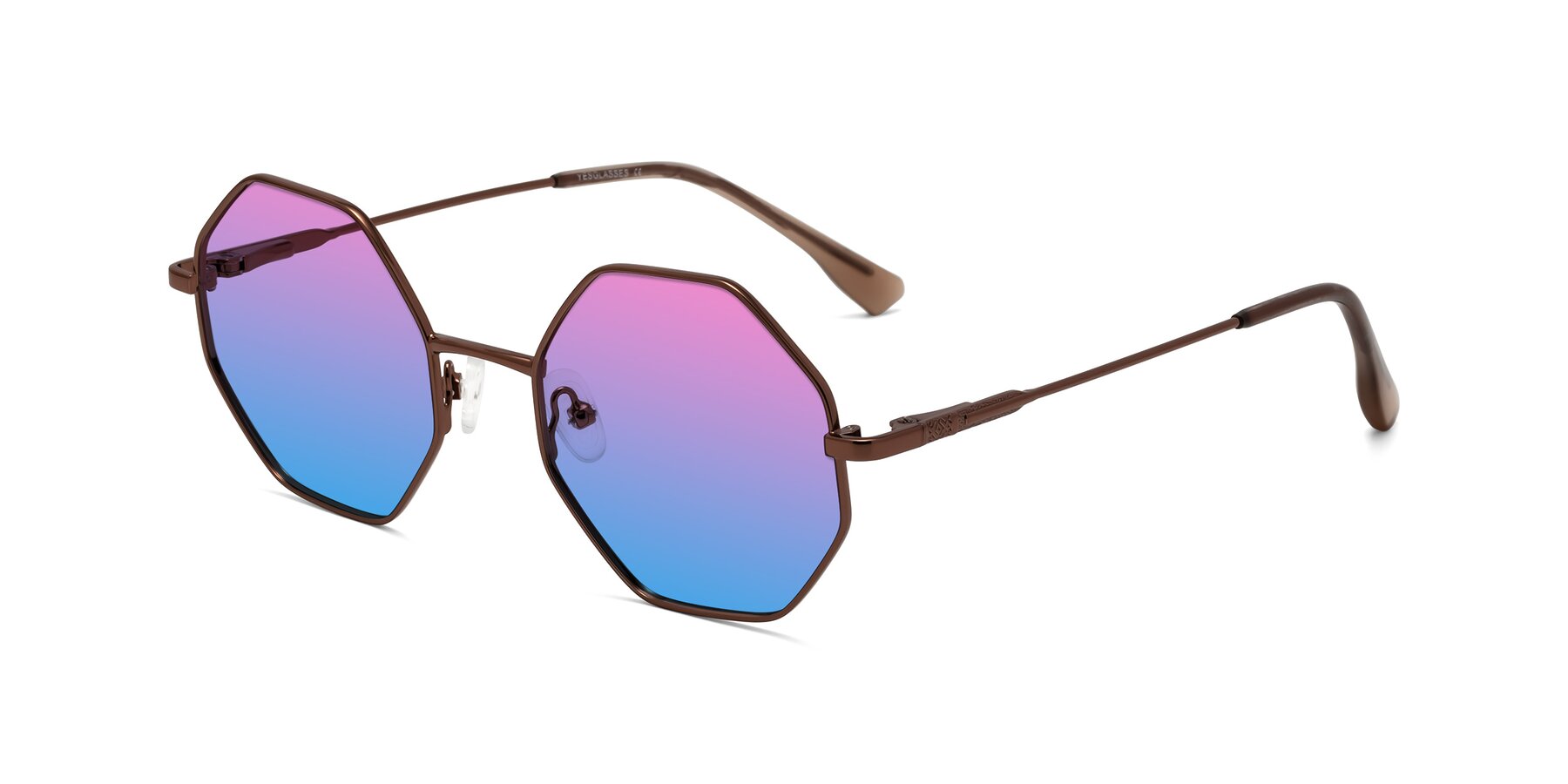 Angle of Fall in Bronze with Pink / Blue Gradient Lenses