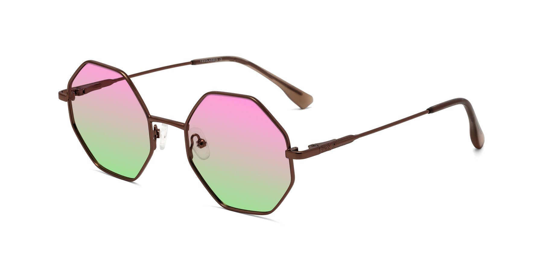 Angle of Fall in Bronze with Pink / Green Gradient Lenses