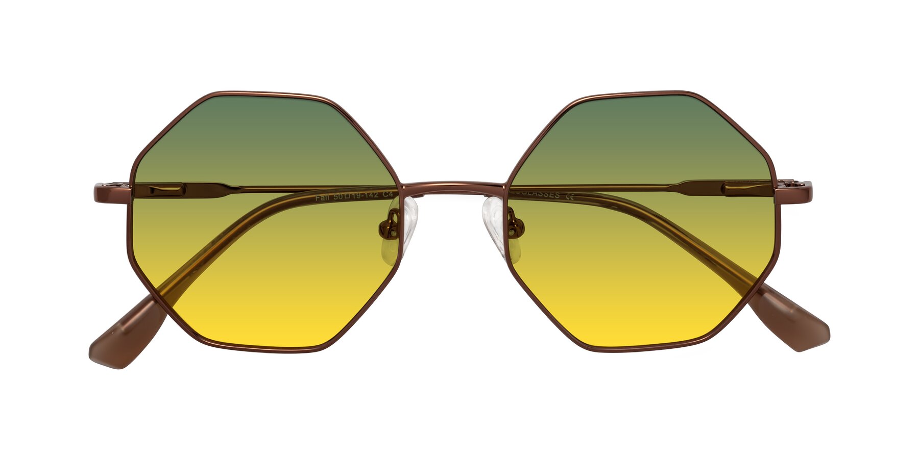 Folded Front of Fall in Bronze with Green / Yellow Gradient Lenses