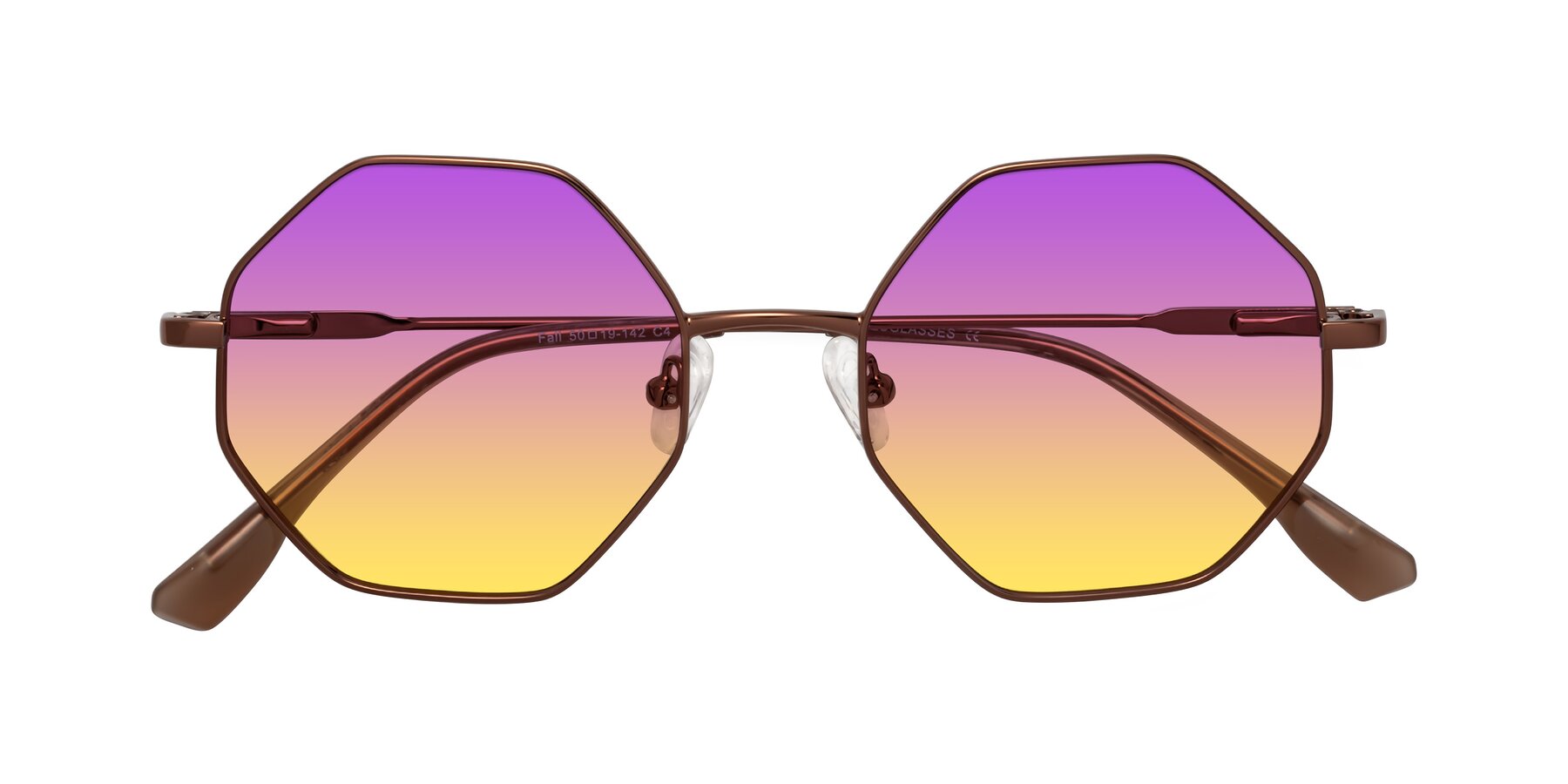 Folded Front of Fall in Bronze with Purple / Yellow Gradient Lenses