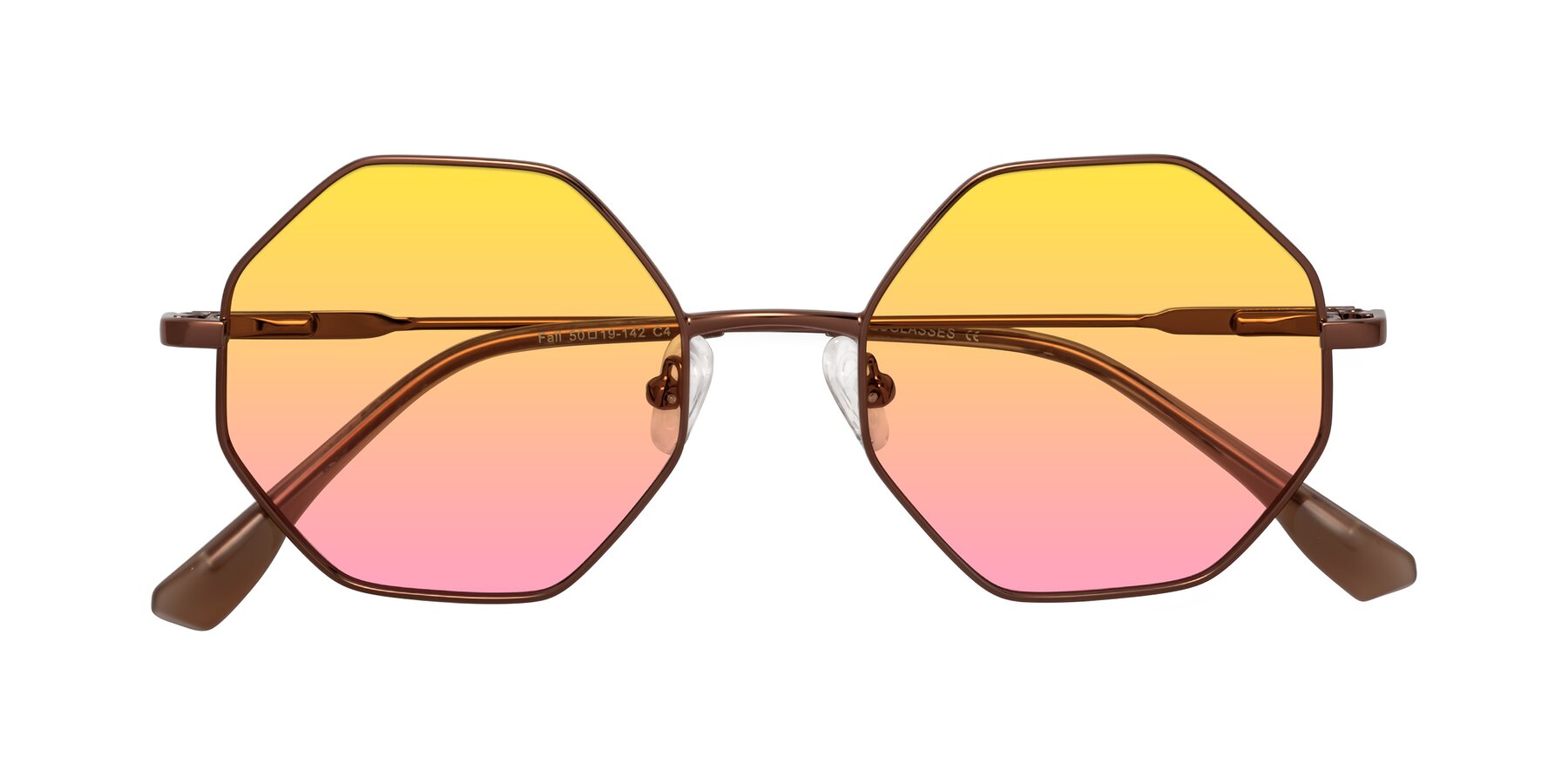 Folded Front of Fall in Bronze with Yellow / Pink Gradient Lenses