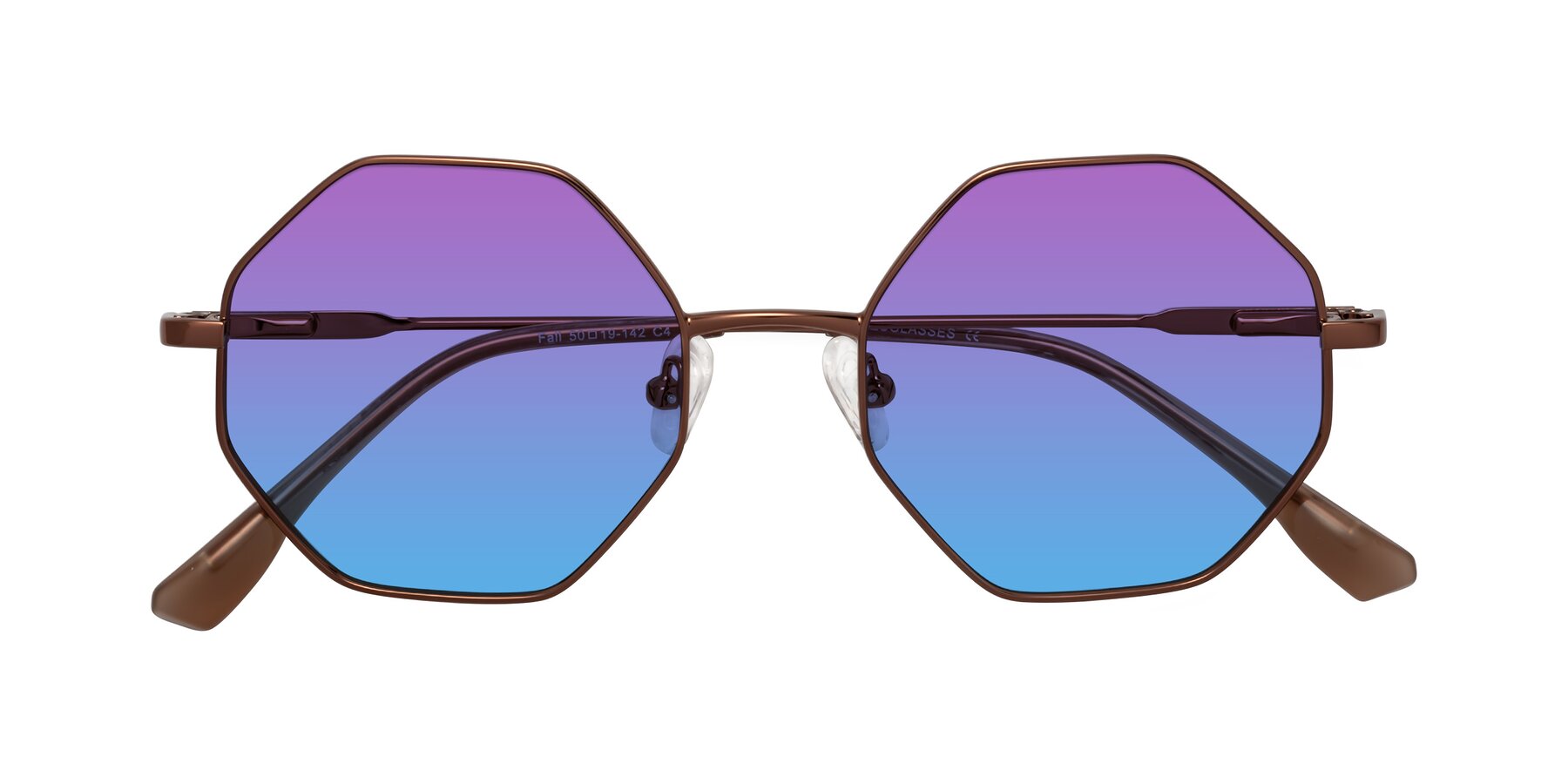 Folded Front of Fall in Bronze with Purple / Blue Gradient Lenses