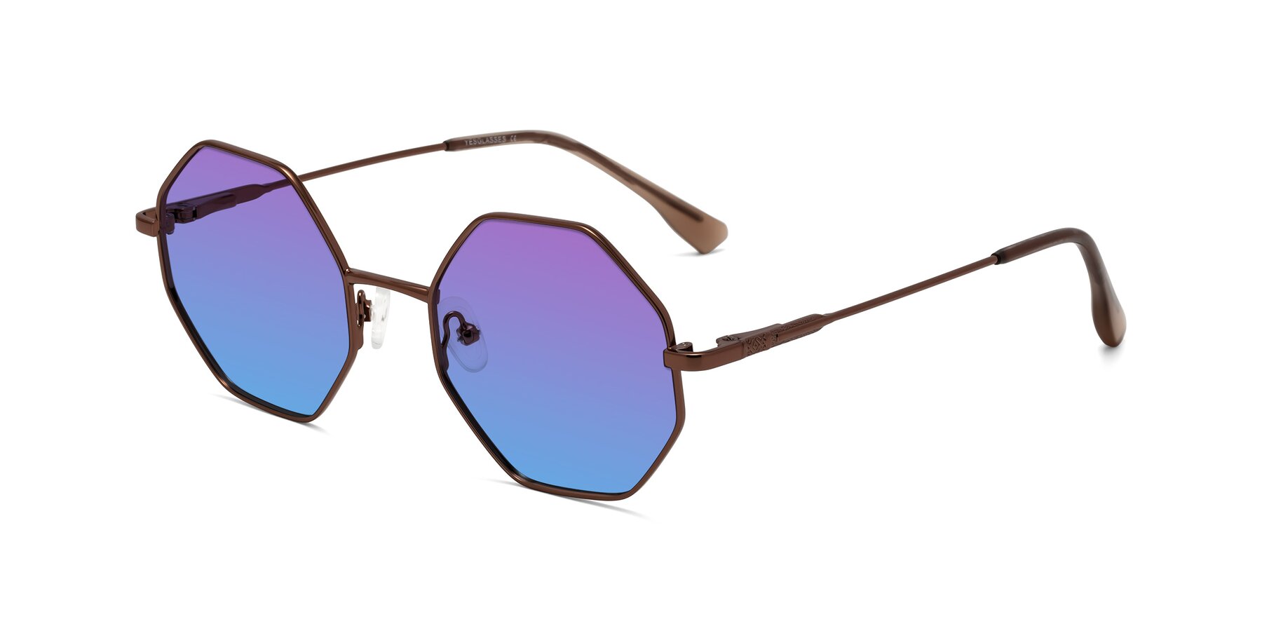 Angle of Fall in Bronze with Purple / Blue Gradient Lenses