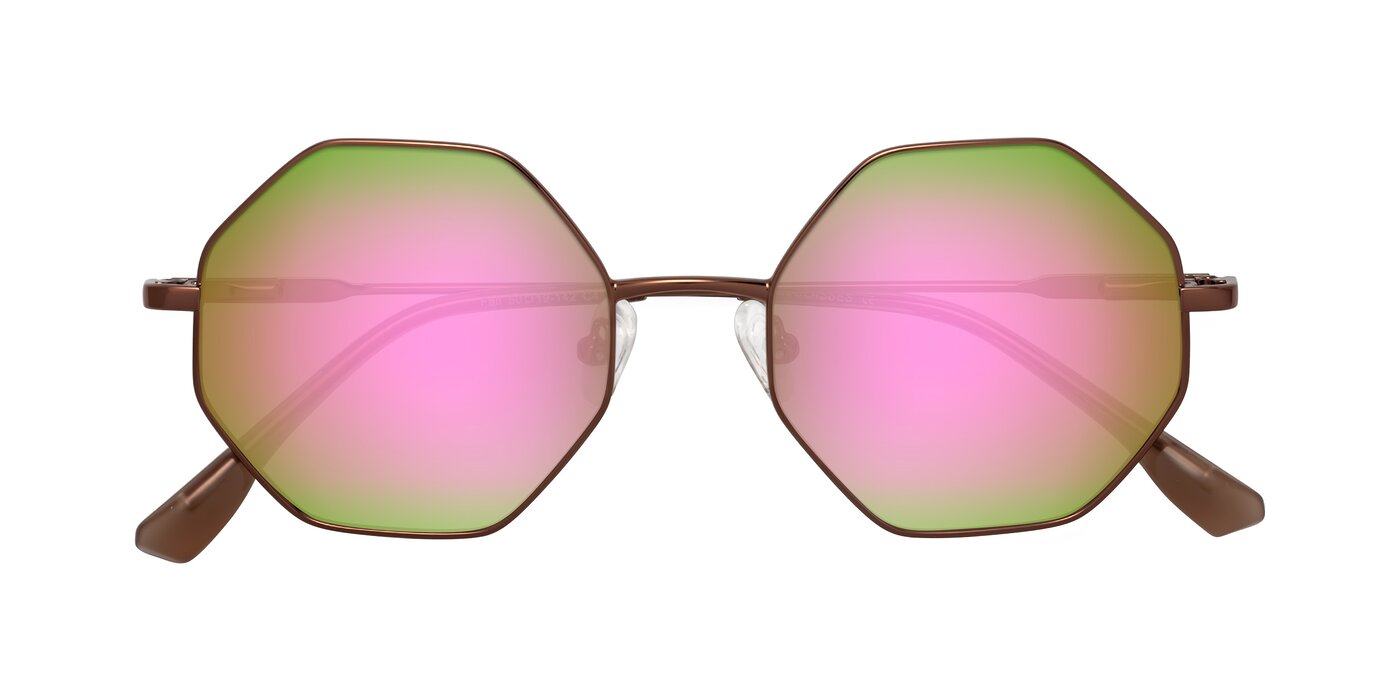 Fall - Bronze Flash Mirrored Sunglasses