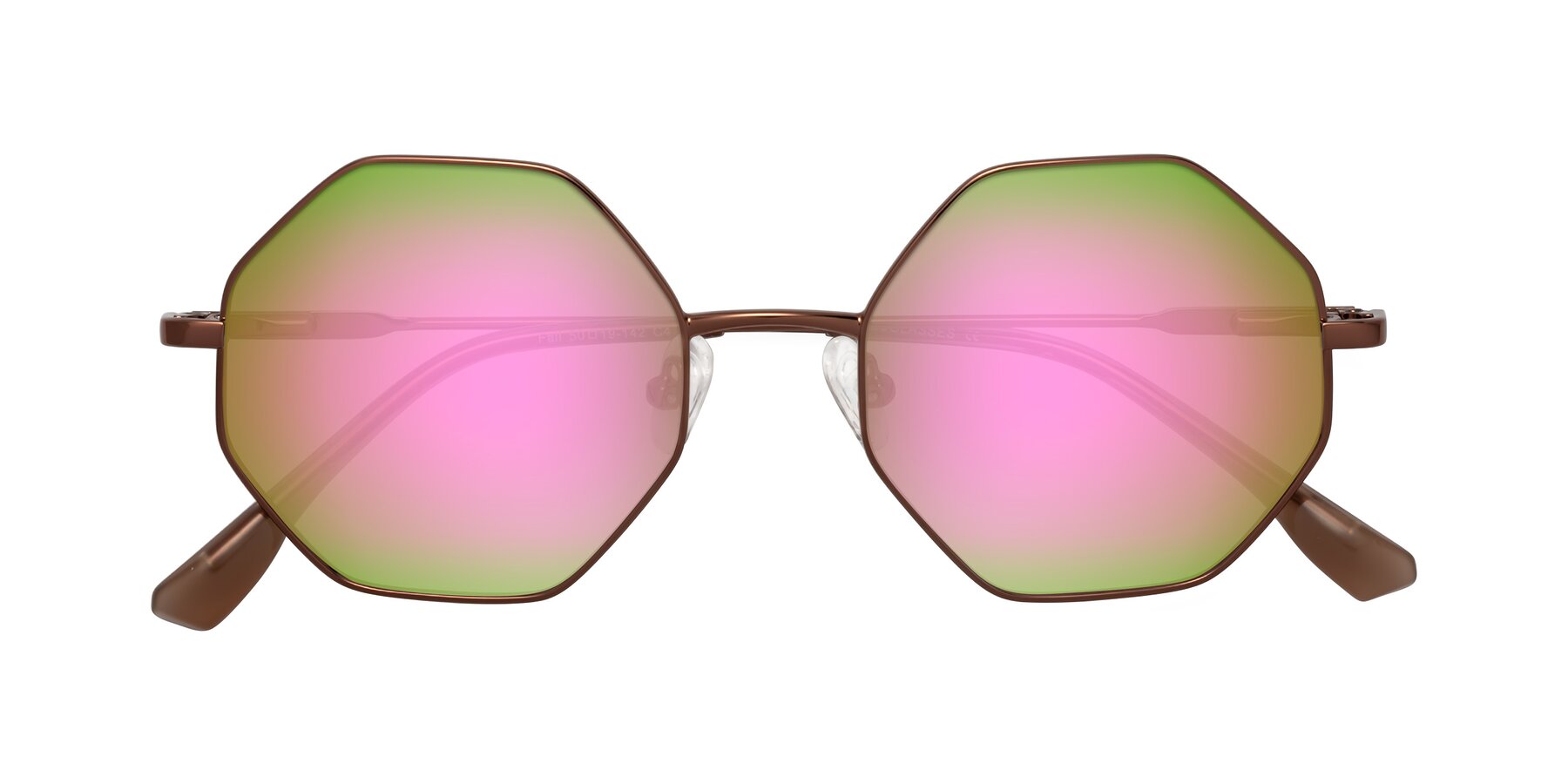 Folded Front of Fall in Bronze with Pink Mirrored Lenses