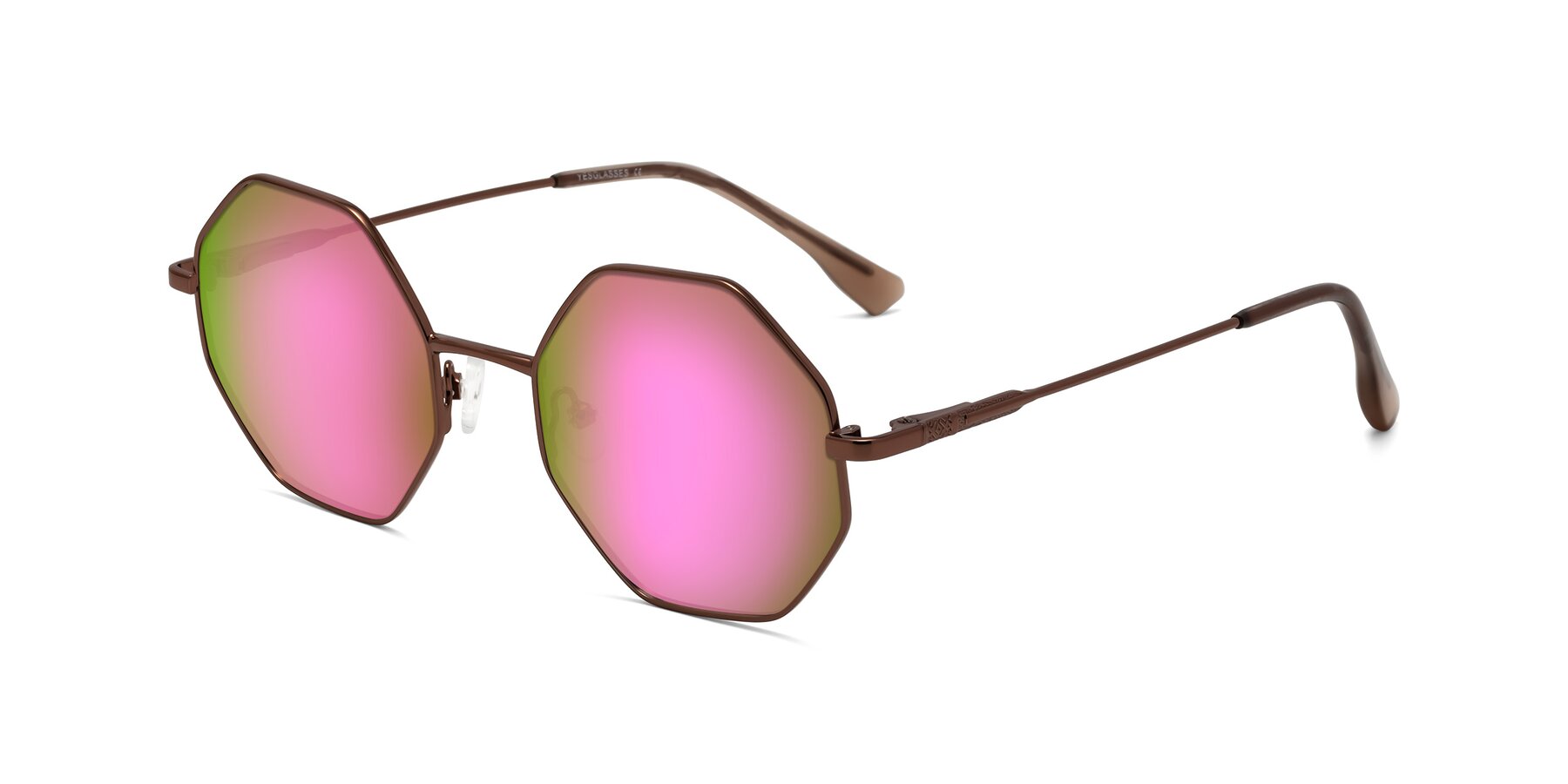 Angle of Fall in Bronze with Pink Mirrored Lenses