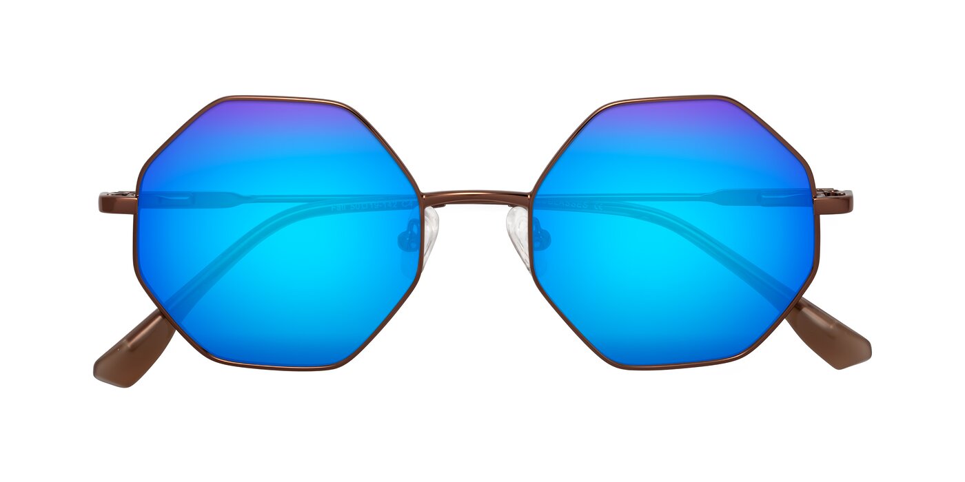 Fall - Bronze Flash Mirrored Sunglasses