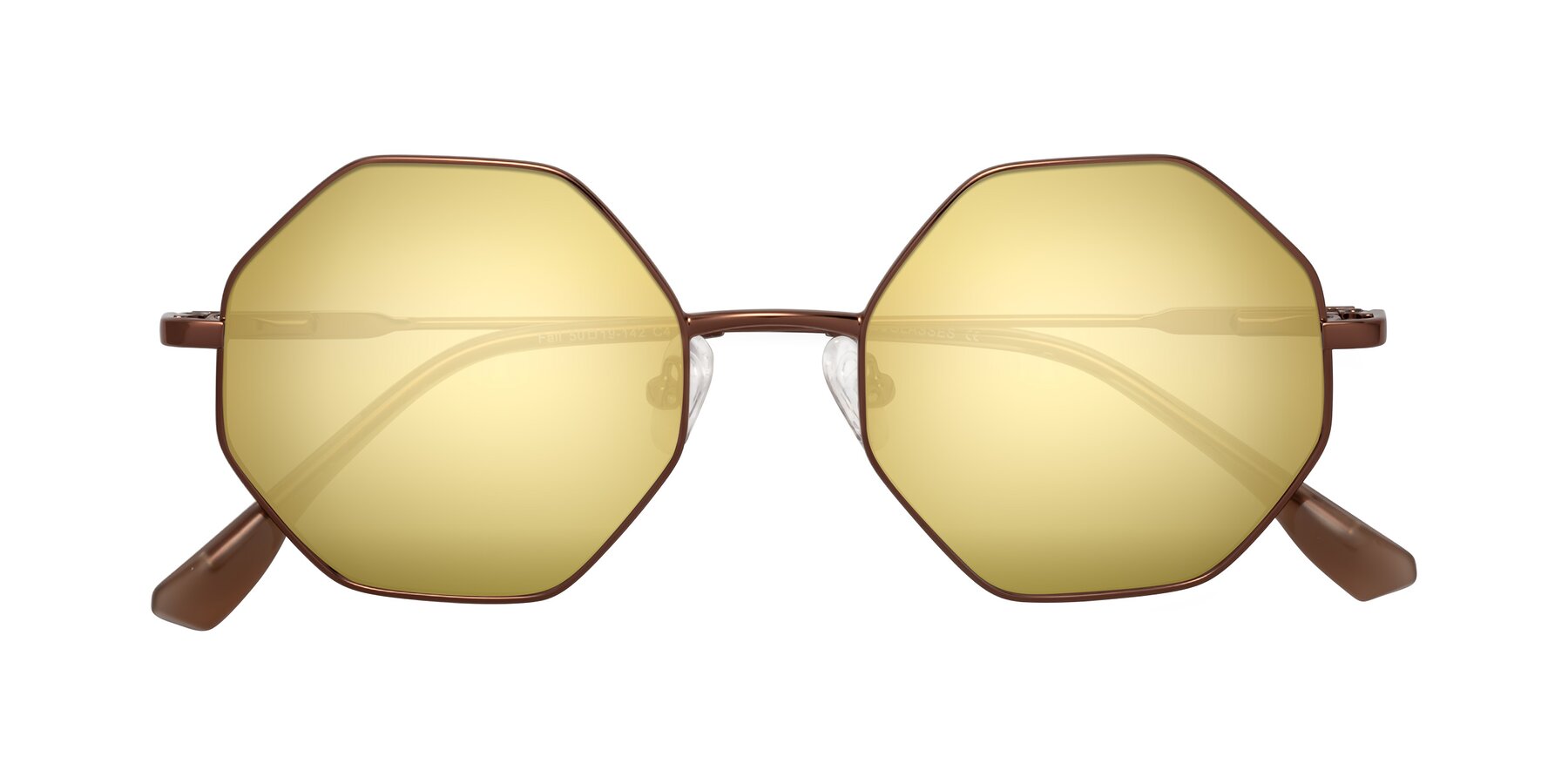 Folded Front of Fall in Bronze with Gold Mirrored Lenses