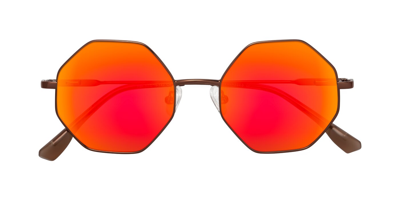 Fall - Bronze Flash Mirrored Sunglasses