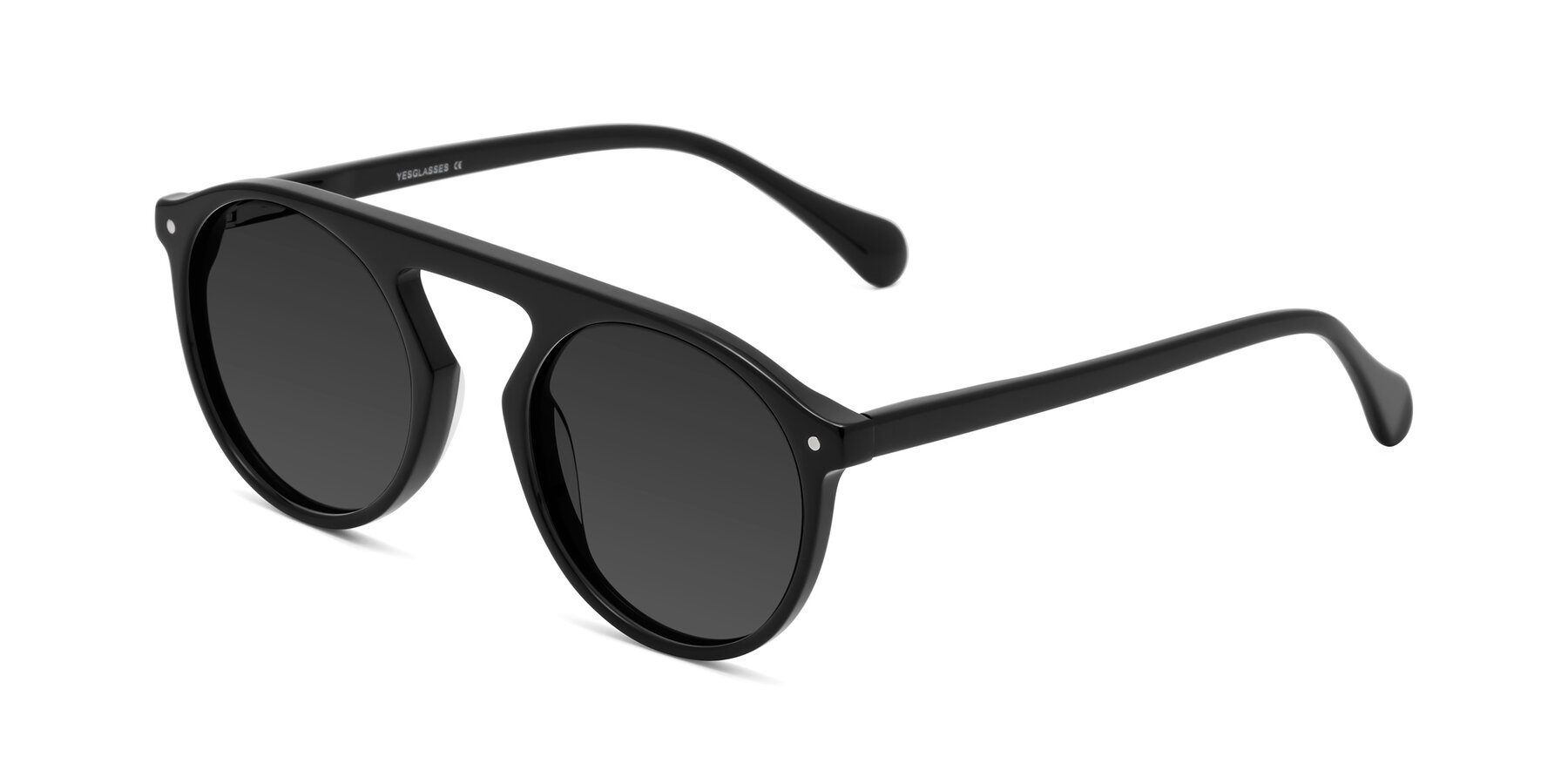 Angle of Gardon in Black with Gray Tinted Lenses