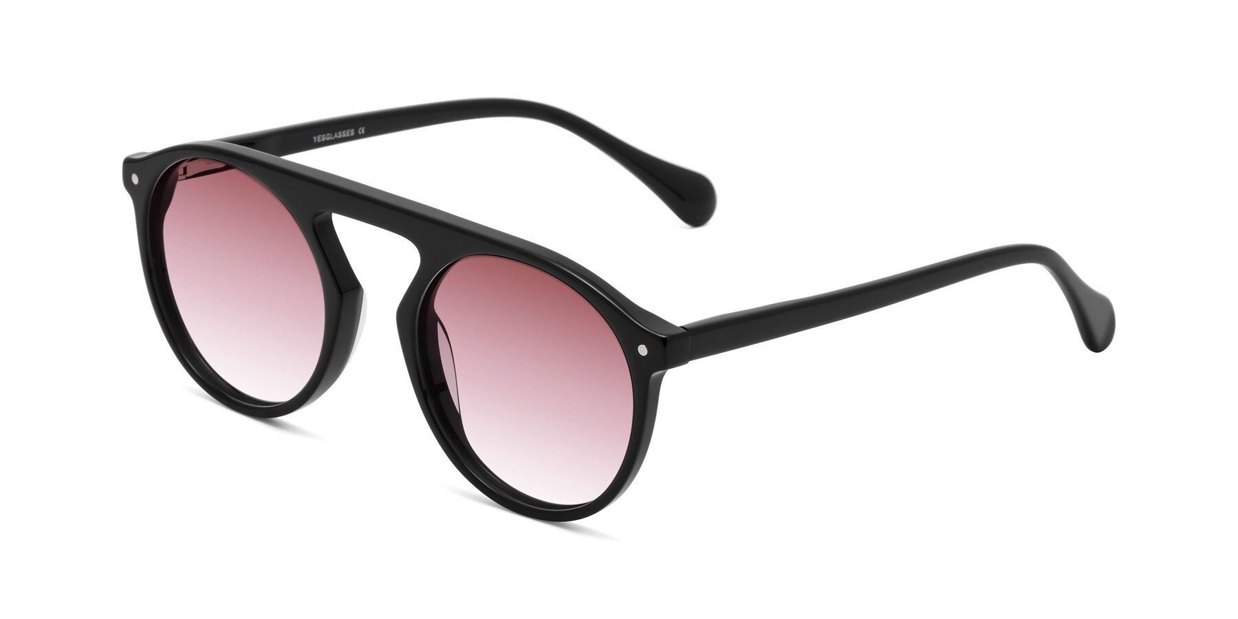 Angle of Gardon in Black with Garnet Gradient Lenses