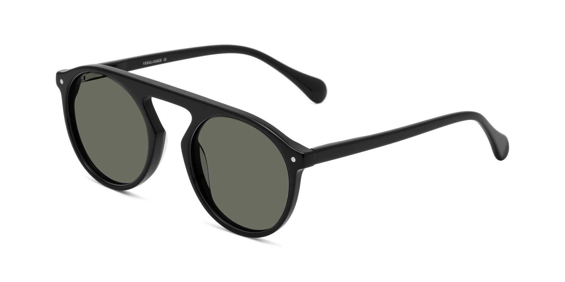 Angle of Gardon in Black with Gray Polarized Lenses