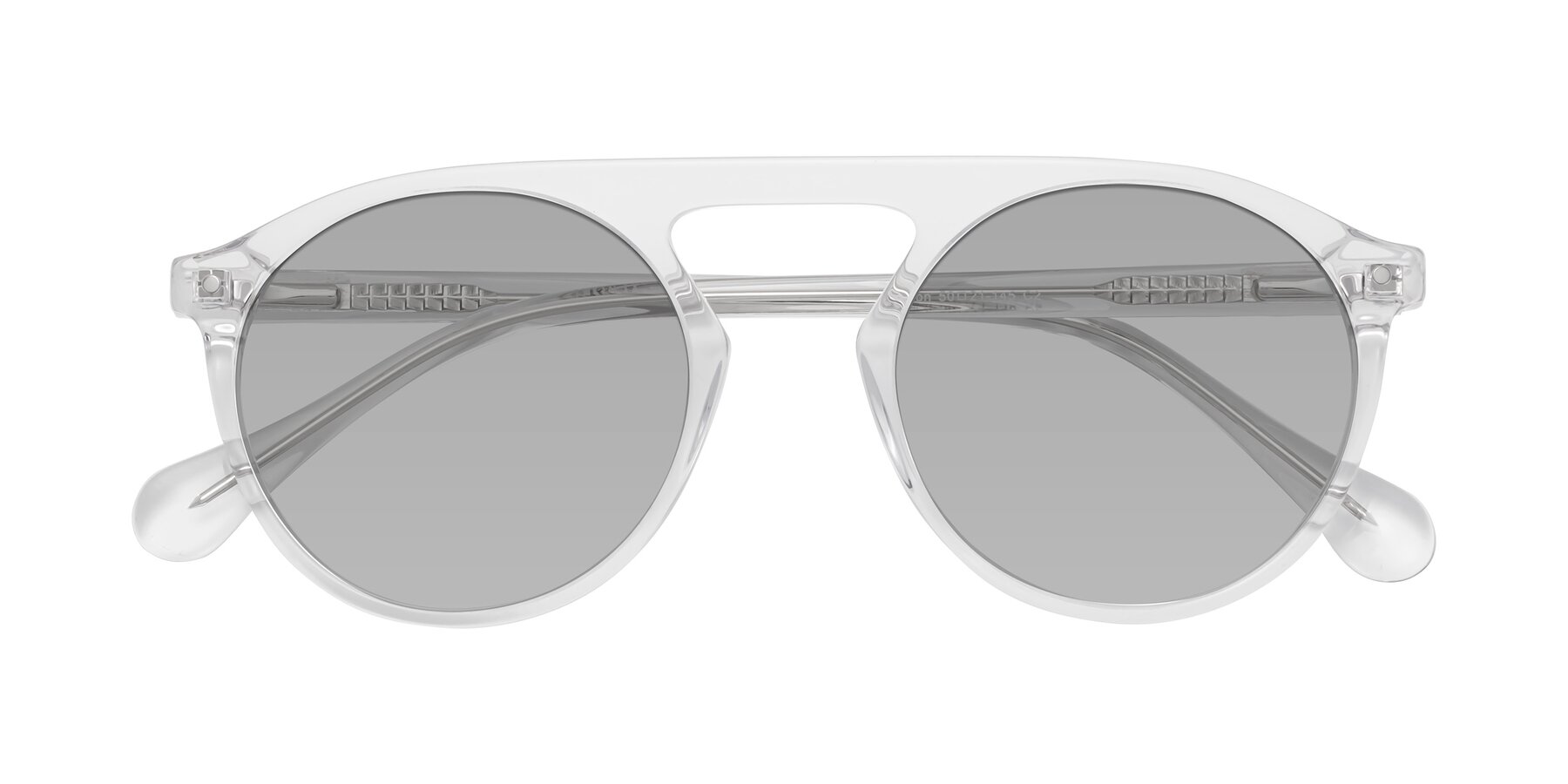 Folded Front of Gardon in Clear with Light Gray Tinted Lenses