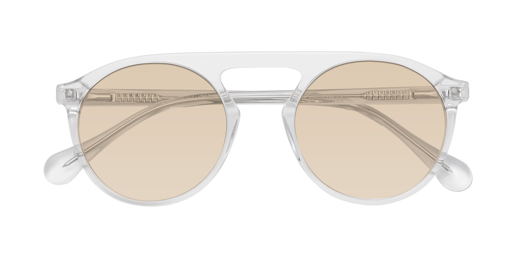 Folded Front of Gardon in Clear with Light Brown Tinted Lenses