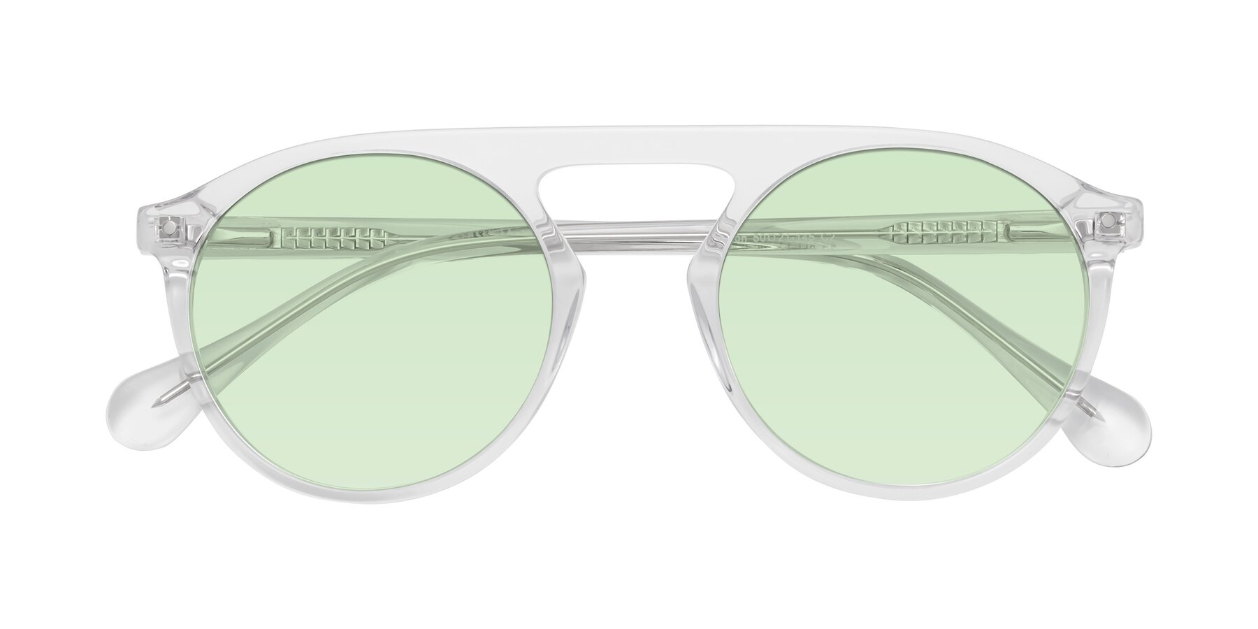 Folded Front of Gardon in Clear with Light Green Tinted Lenses