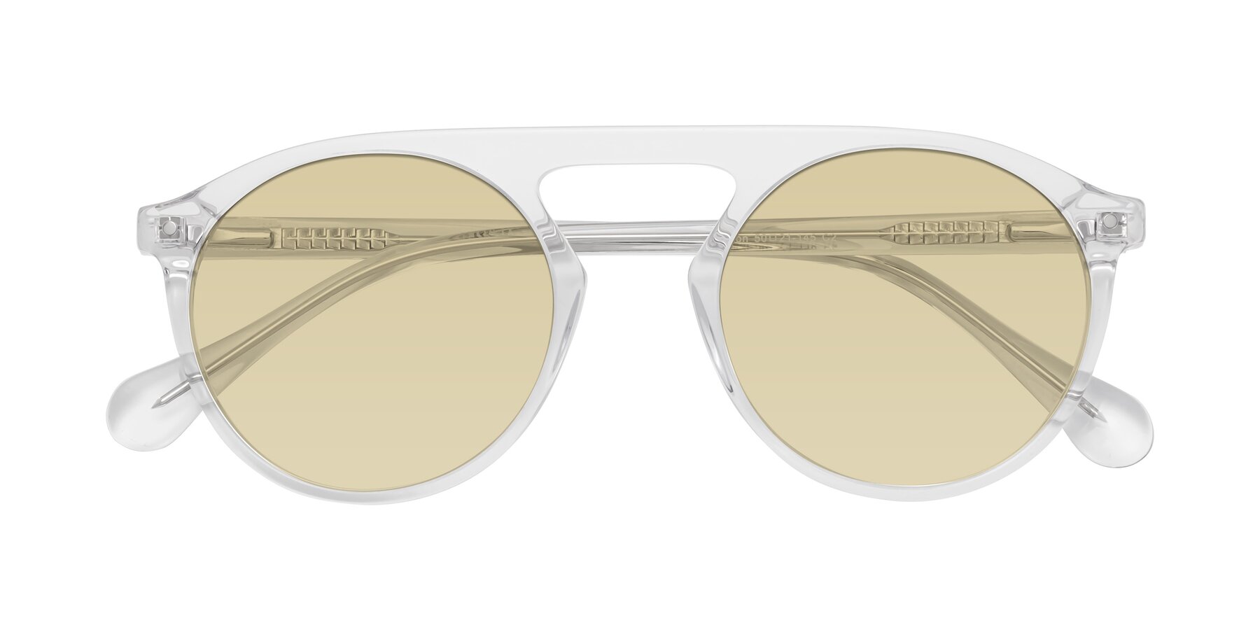 Folded Front of Gardon in Clear with Light Champagne Tinted Lenses