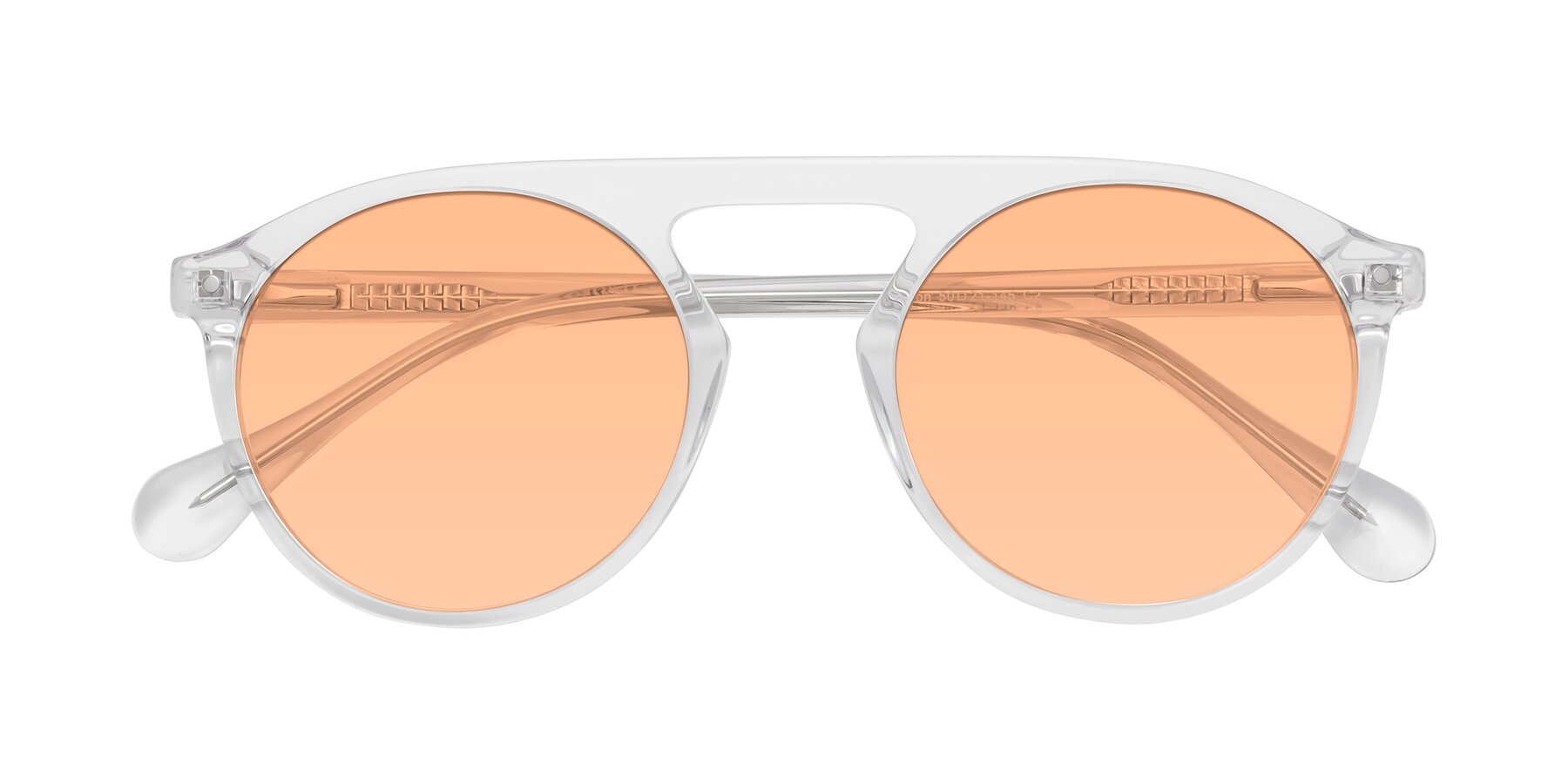 Folded Front of Gardon in Clear with Light Orange Tinted Lenses