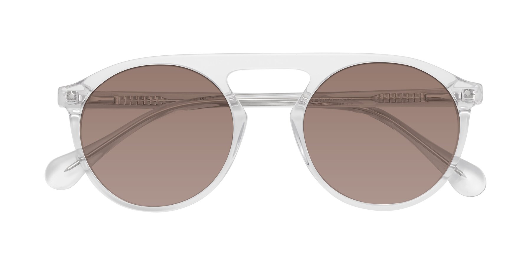 Folded Front of Gardon in Clear with Medium Brown Tinted Lenses