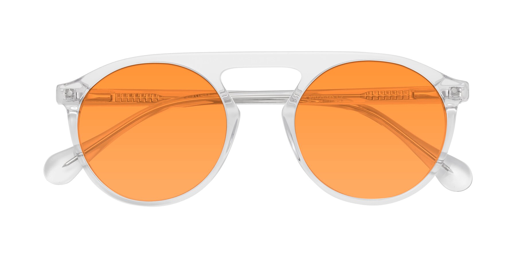 Folded Front of Gardon in Clear with Orange Tinted Lenses