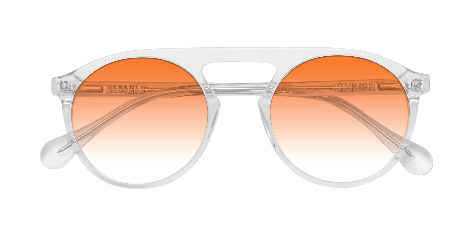 Folded Front of Gardon in Clear with Orange Gradient Lenses