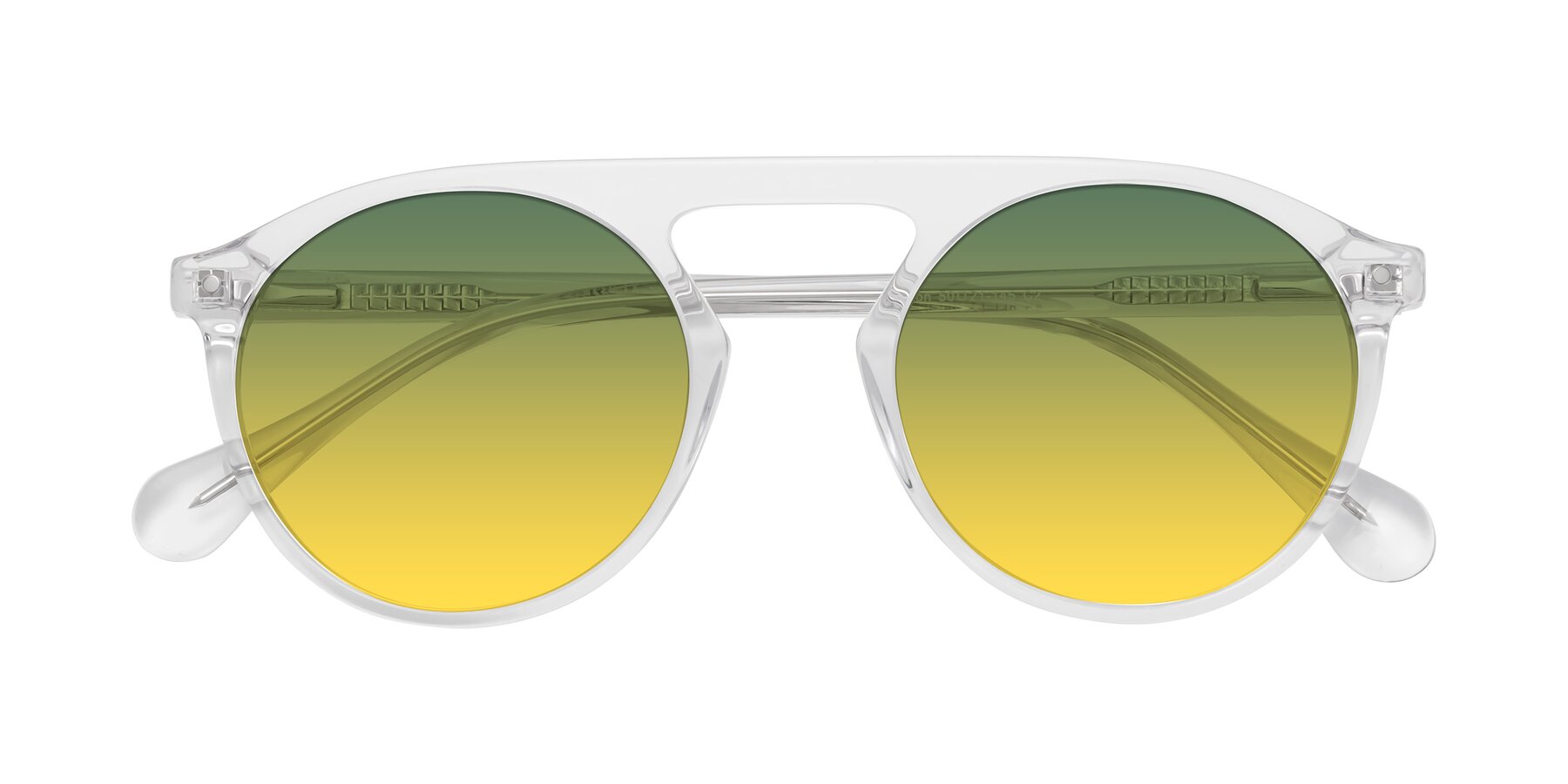 Folded Front of Gardon in Clear with Green / Yellow Gradient Lenses