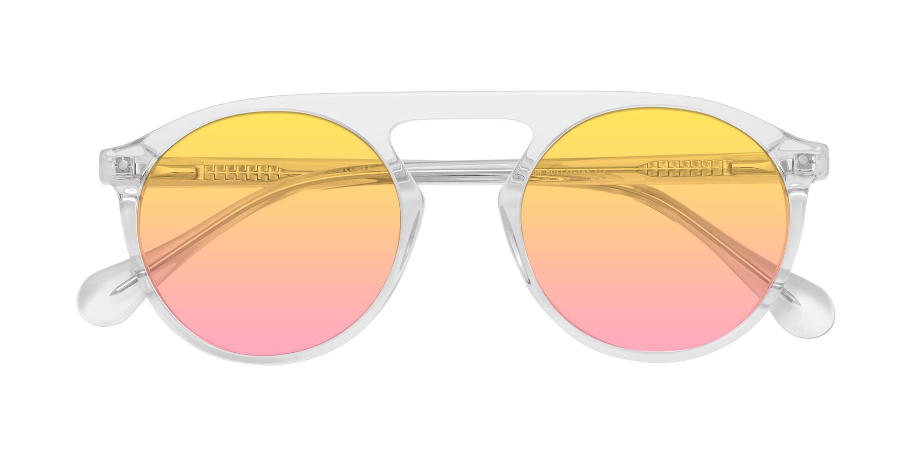 Folded Front of Gardon in Clear with Yellow / Pink Gradient Lenses