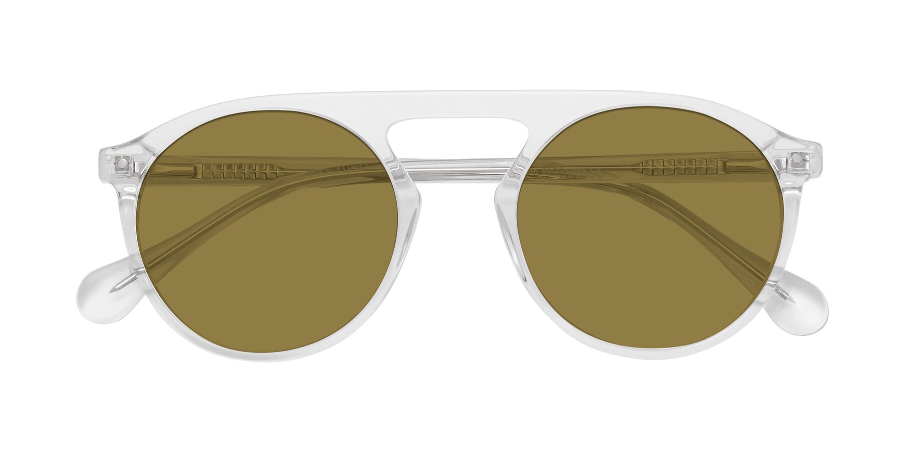 Folded Front of Gardon in Clear with Brown Polarized Lenses