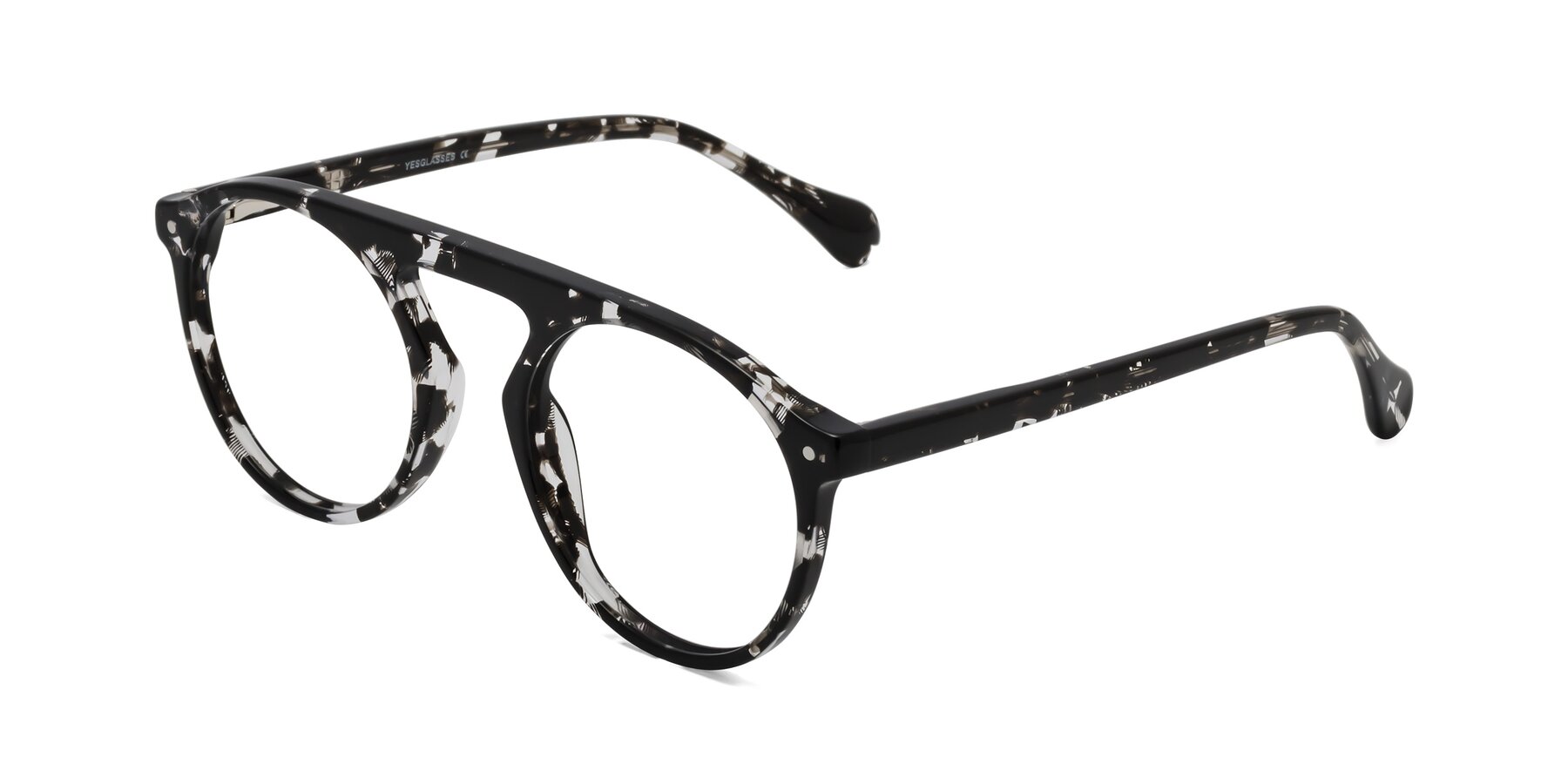 Angle of Gardon in Black Tortoise with Clear Eyeglass Lenses