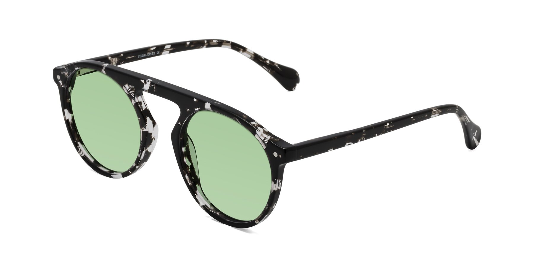 Angle of Gardon in Black Tortoise with Medium Green Tinted Lenses