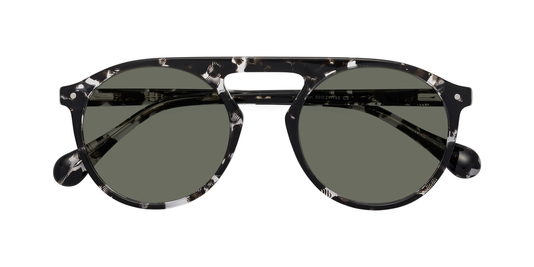 Folded Front of Gardon in Black Tortoise with Gray Polarized Lenses