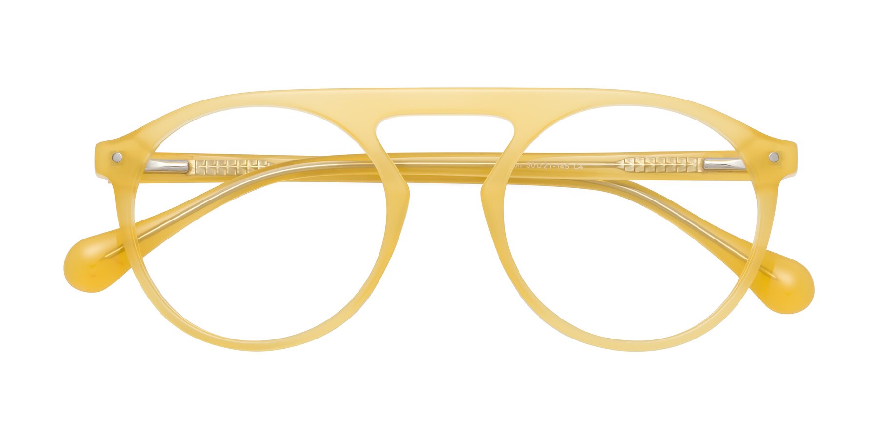 Folded Front of Gardon in Honey with Clear Eyeglass Lenses