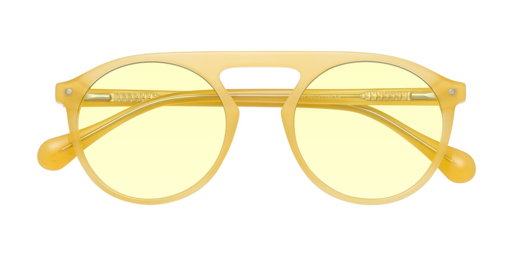 Folded Front of Gardon in Honey with Light Yellow Tinted Lenses