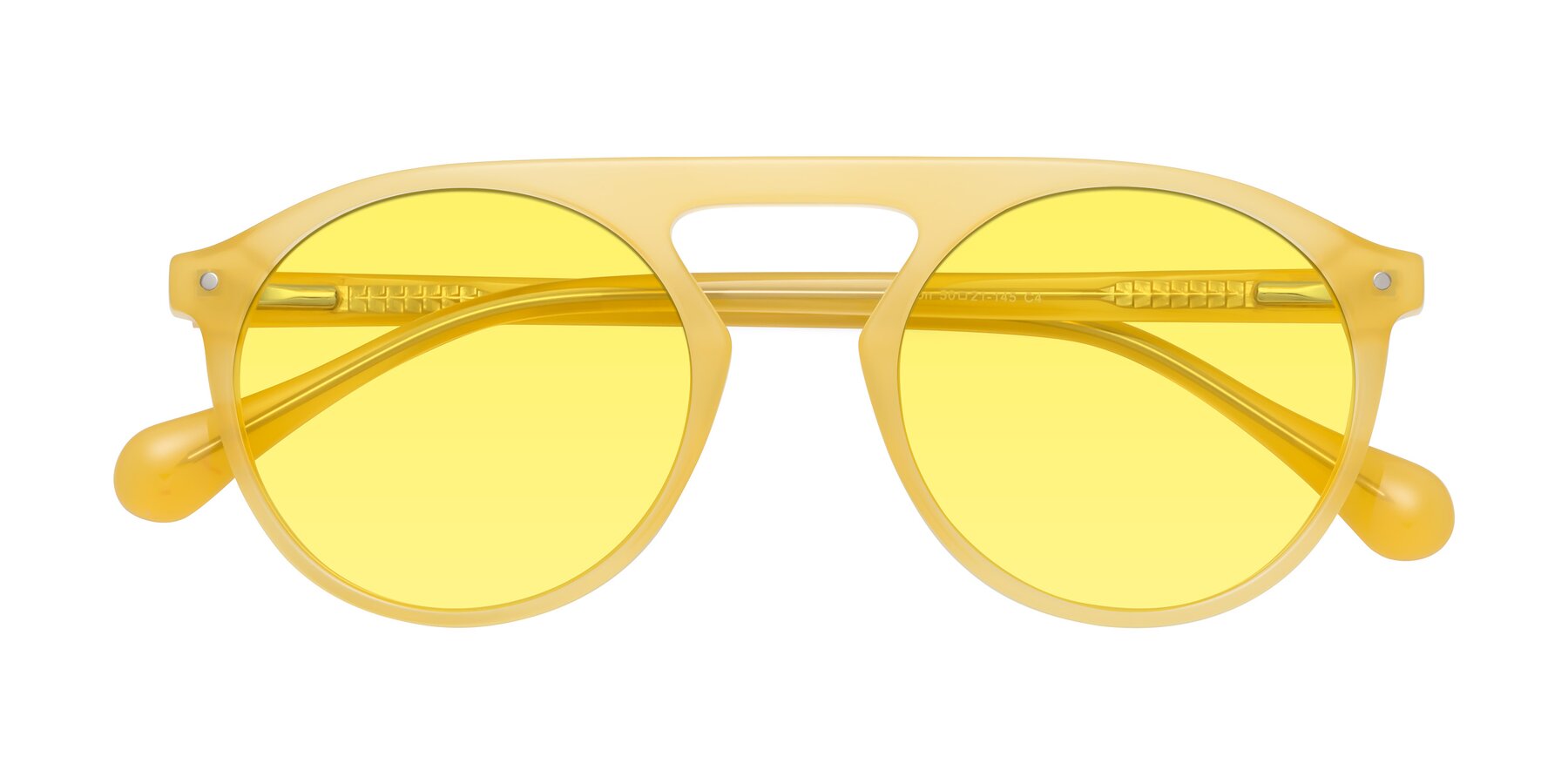 Folded Front of Gardon in Honey with Medium Yellow Tinted Lenses