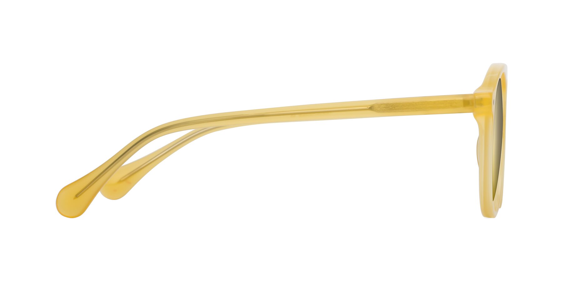 Side of Gardon in Honey with Gold Mirrored Lenses