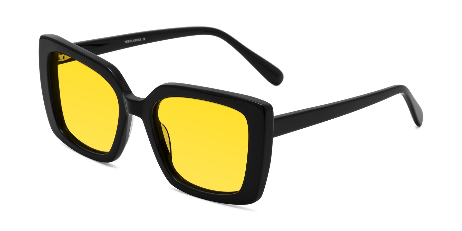 Angle of Godness in Black with Yellow Tinted Lenses