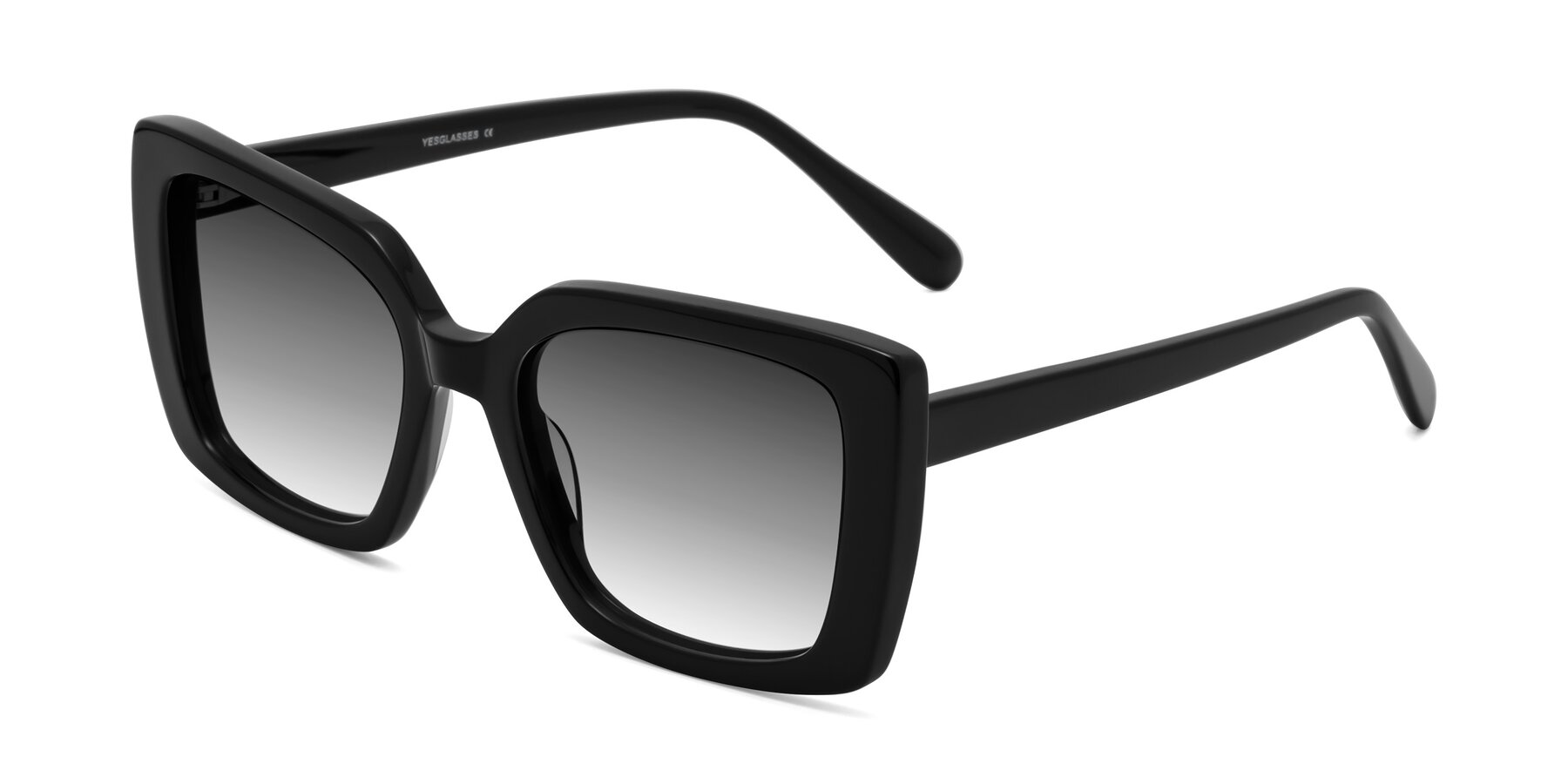 Angle of Godness in Black with Gray Gradient Lenses