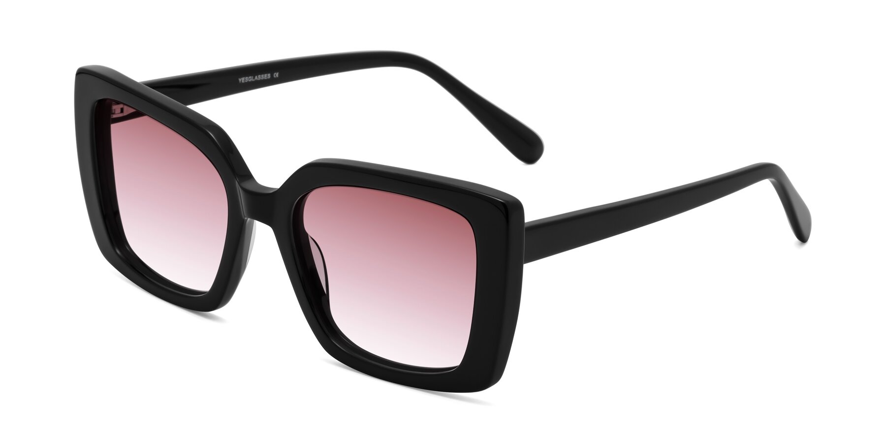 Angle of Godness in Black with Garnet Gradient Lenses