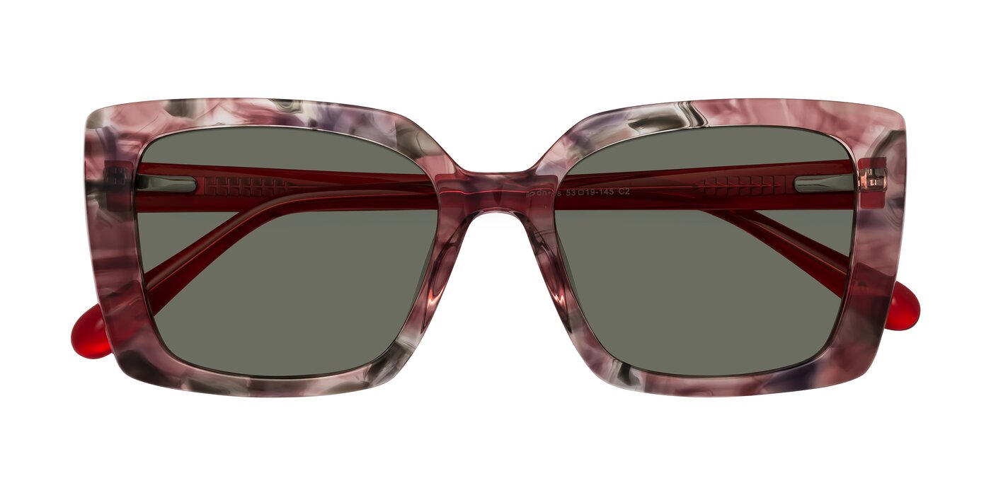 Godness - Red/Floral Polarized Sunglasses