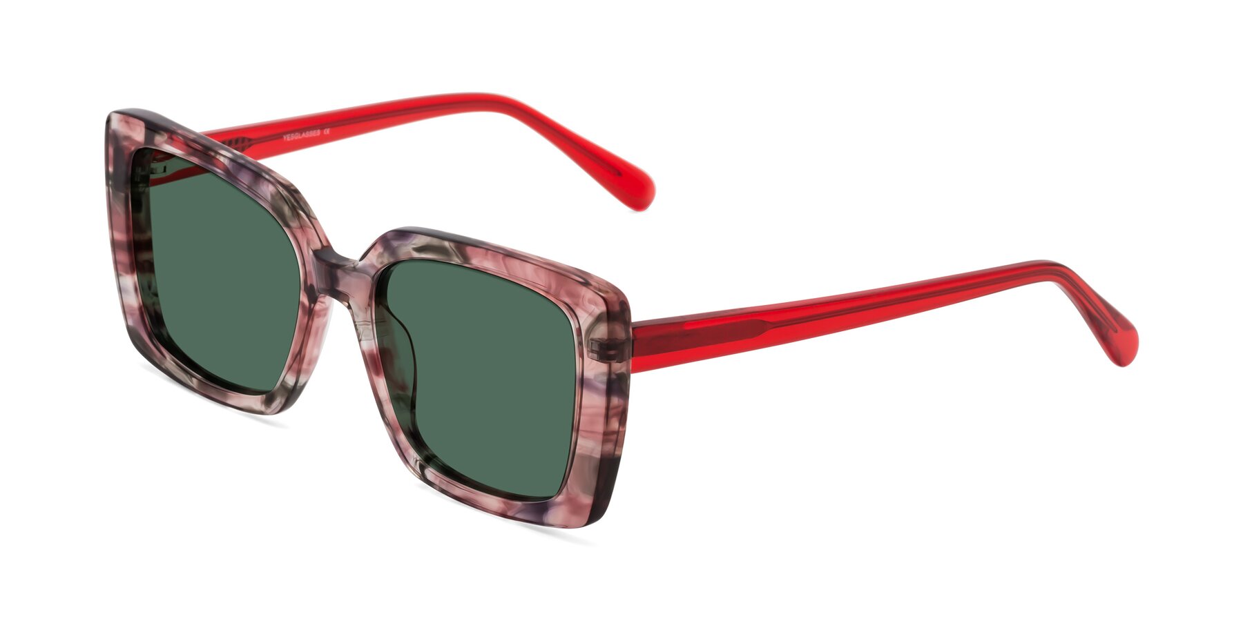 Angle of Godness in Red-Floral with Green Polarized Lenses