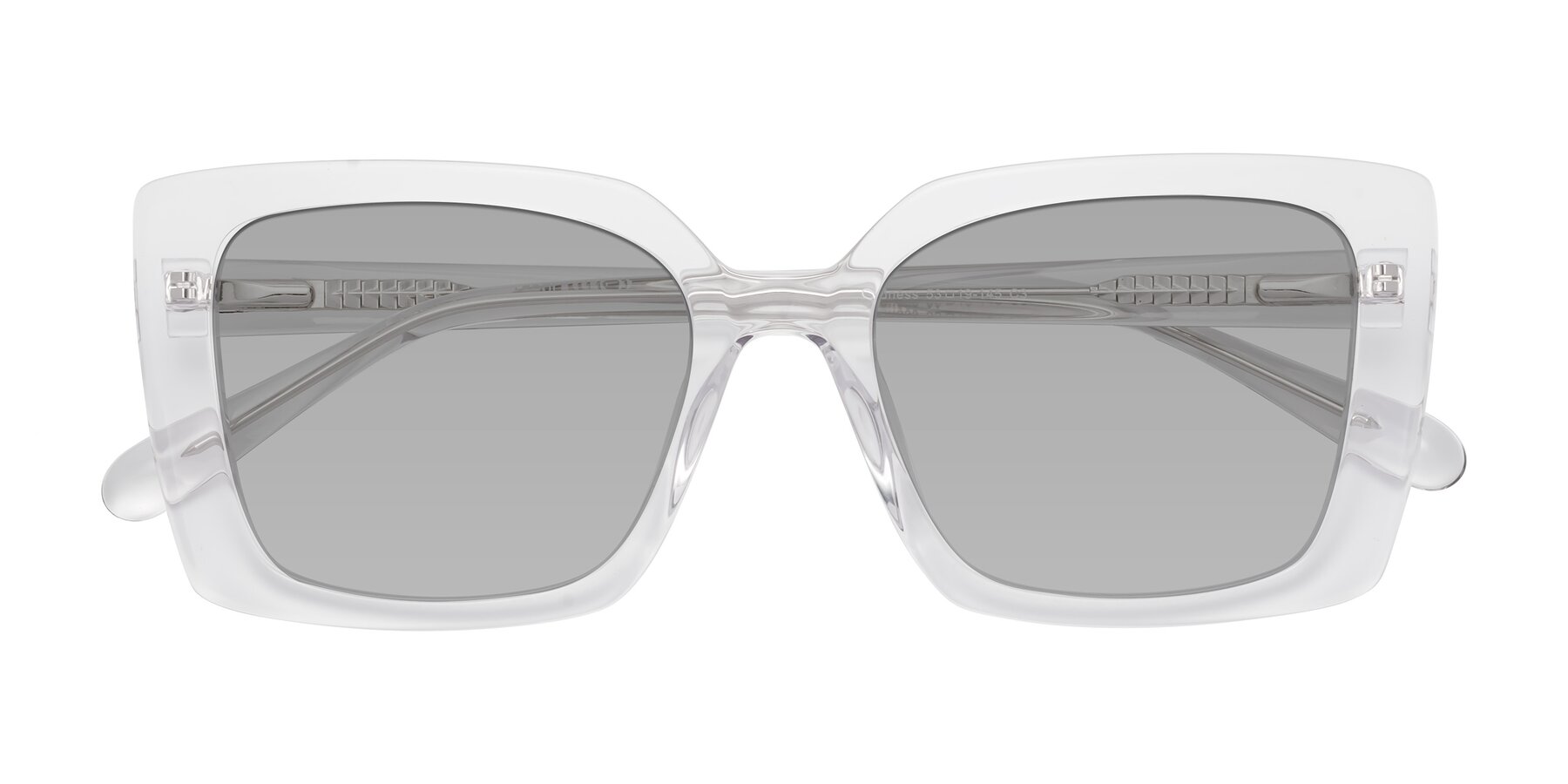 Folded Front of Godness in Clear with Light Gray Tinted Lenses