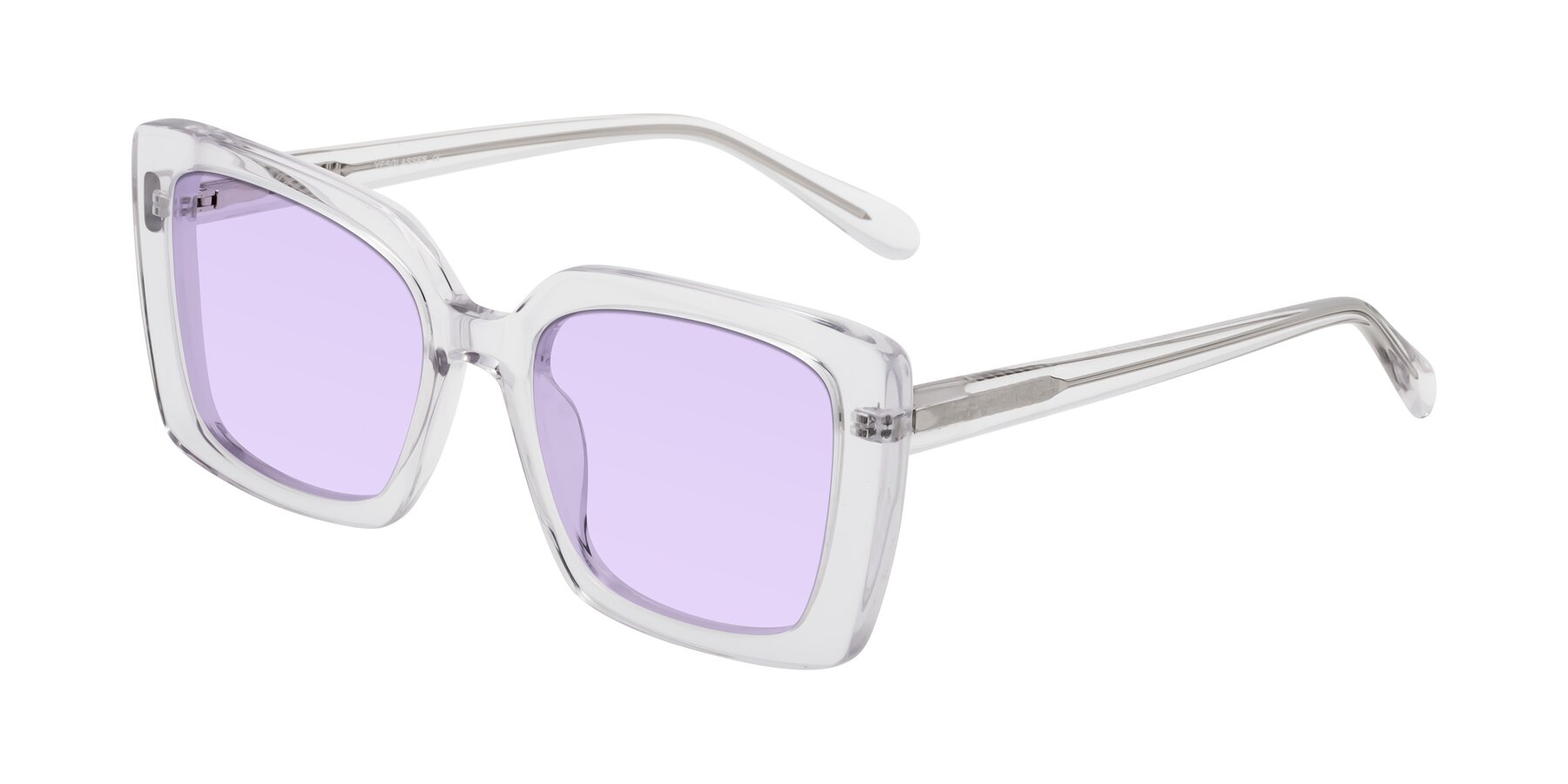 Angle of Godness in Clear with Light Purple Tinted Lenses