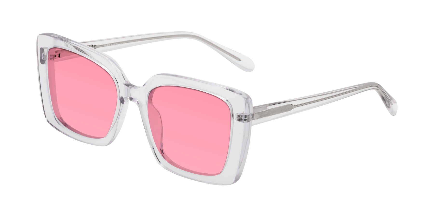 Angle of Godness in Clear with Pink Tinted Lenses