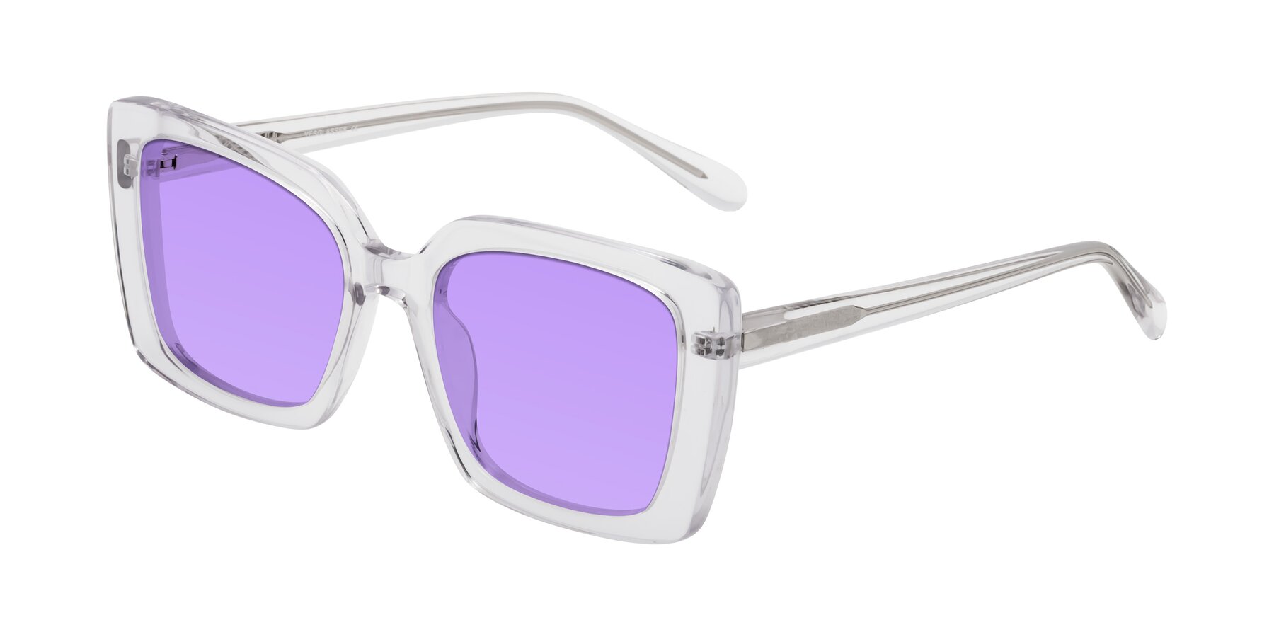 Angle of Godness in Clear with Medium Purple Tinted Lenses