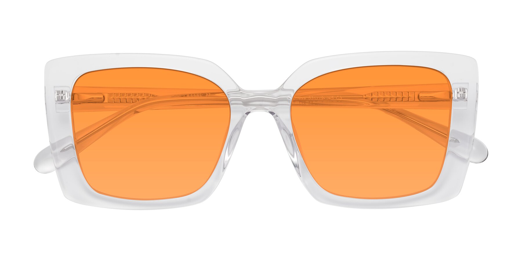 Folded Front of Godness in Clear with Orange Tinted Lenses